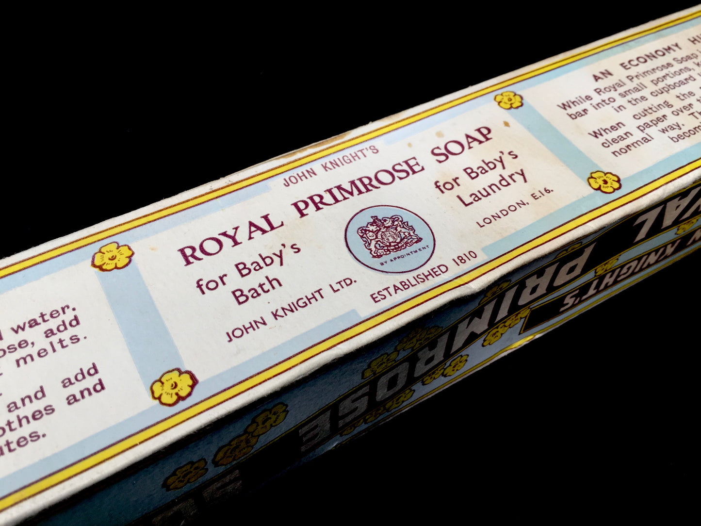 Antique 1930s Bar of John Knight's Royal Primrose Soap in the Original Box