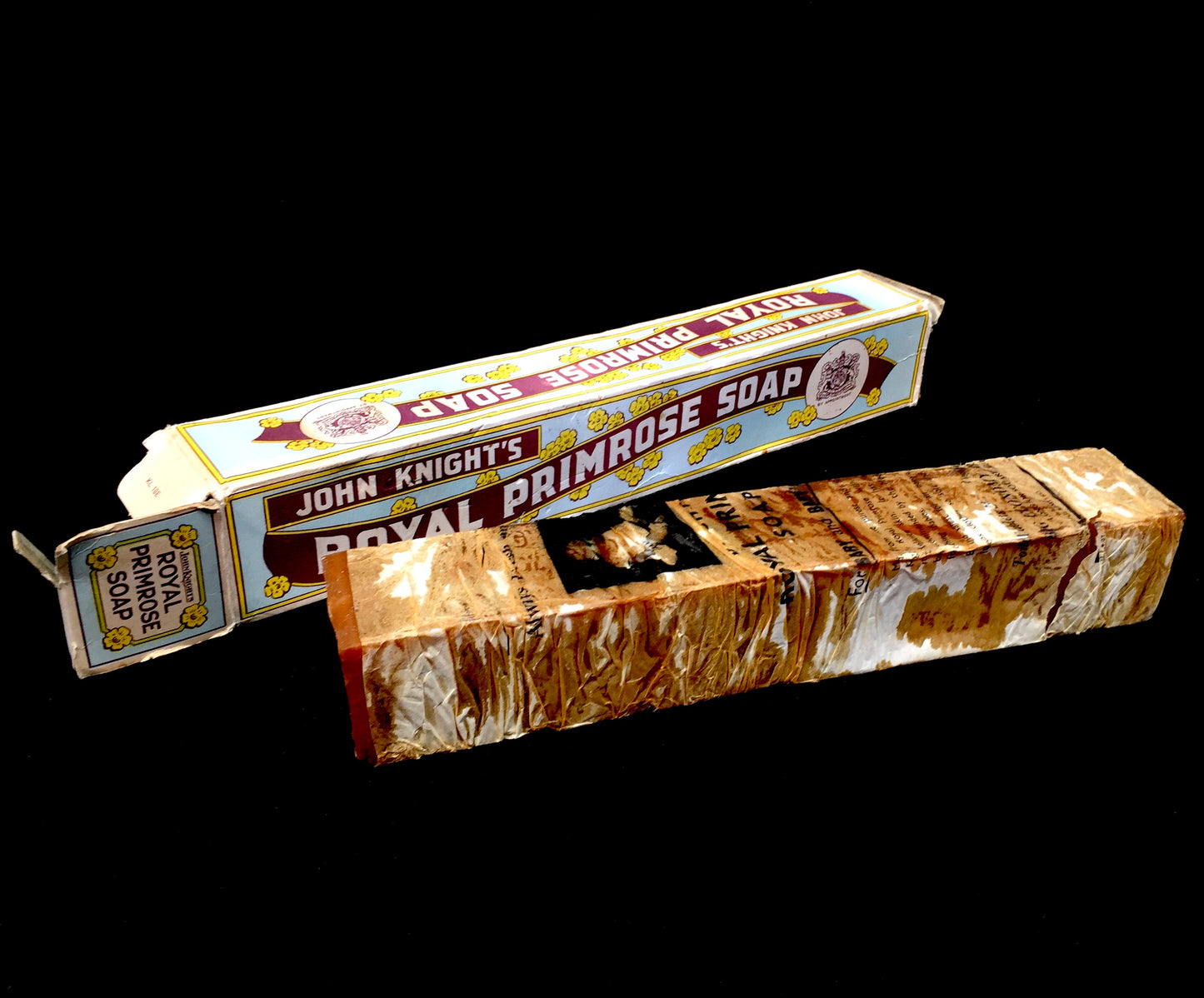 Antique 1930s Bar of John Knight's Royal Primrose Soap in the Original Box