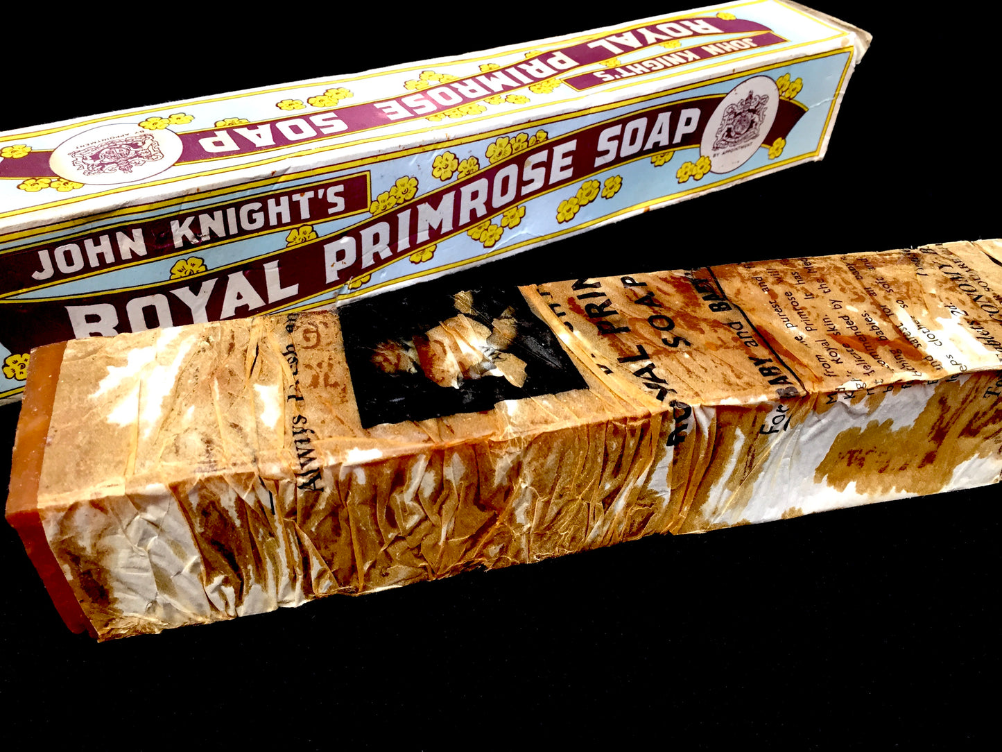 Antique 1930s Bar of John Knight's Royal Primrose Soap in the Original Box