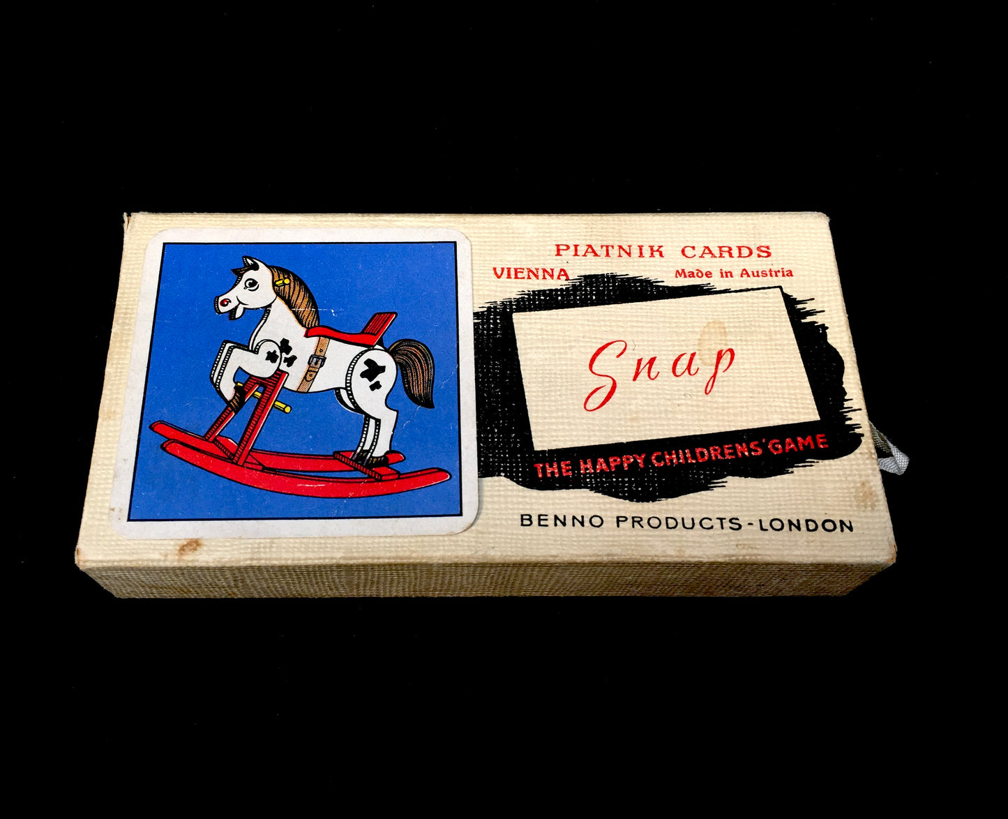 Vintage 1950s Snap Playing Cards Game by Benno Products of London Complete Boxed