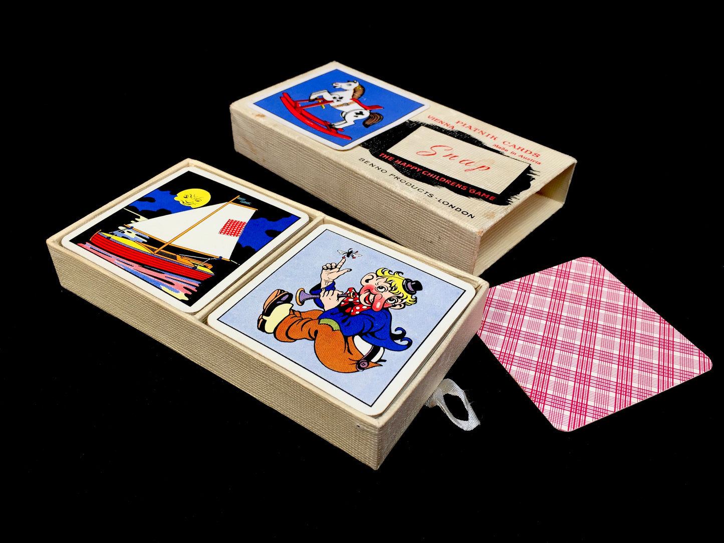 Vintage 1950s Snap Playing Cards Game by Benno Products of London Complete Boxed