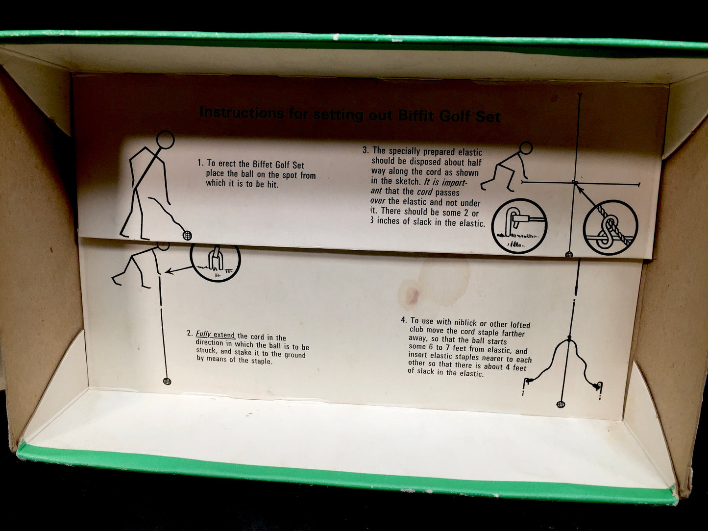 Vintage 1980s BIFFIT Golf Set Training Aid Game in Box