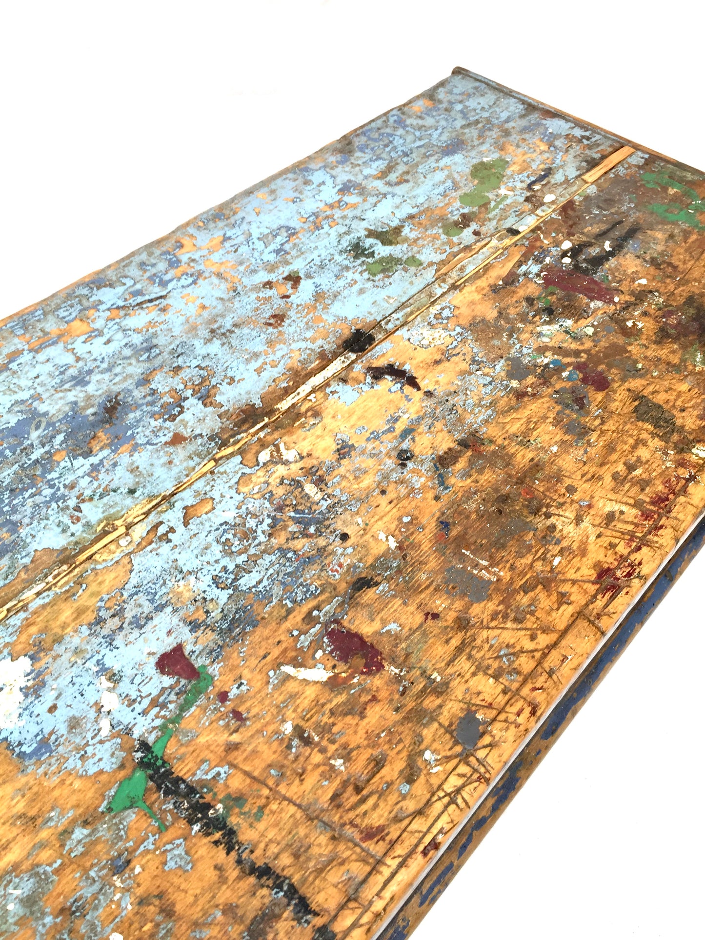 Antique 19th Century Wooden Coffer / Trunk / Blanket Box / Hand Painted c.1890