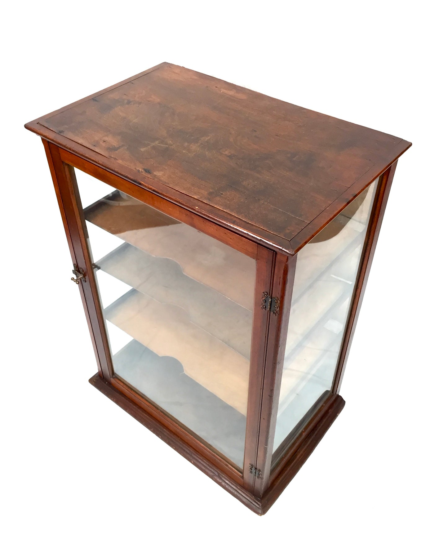 Antique Wooden & Glass Shop Counter Display Cabinet / Collectors Unit c.1930