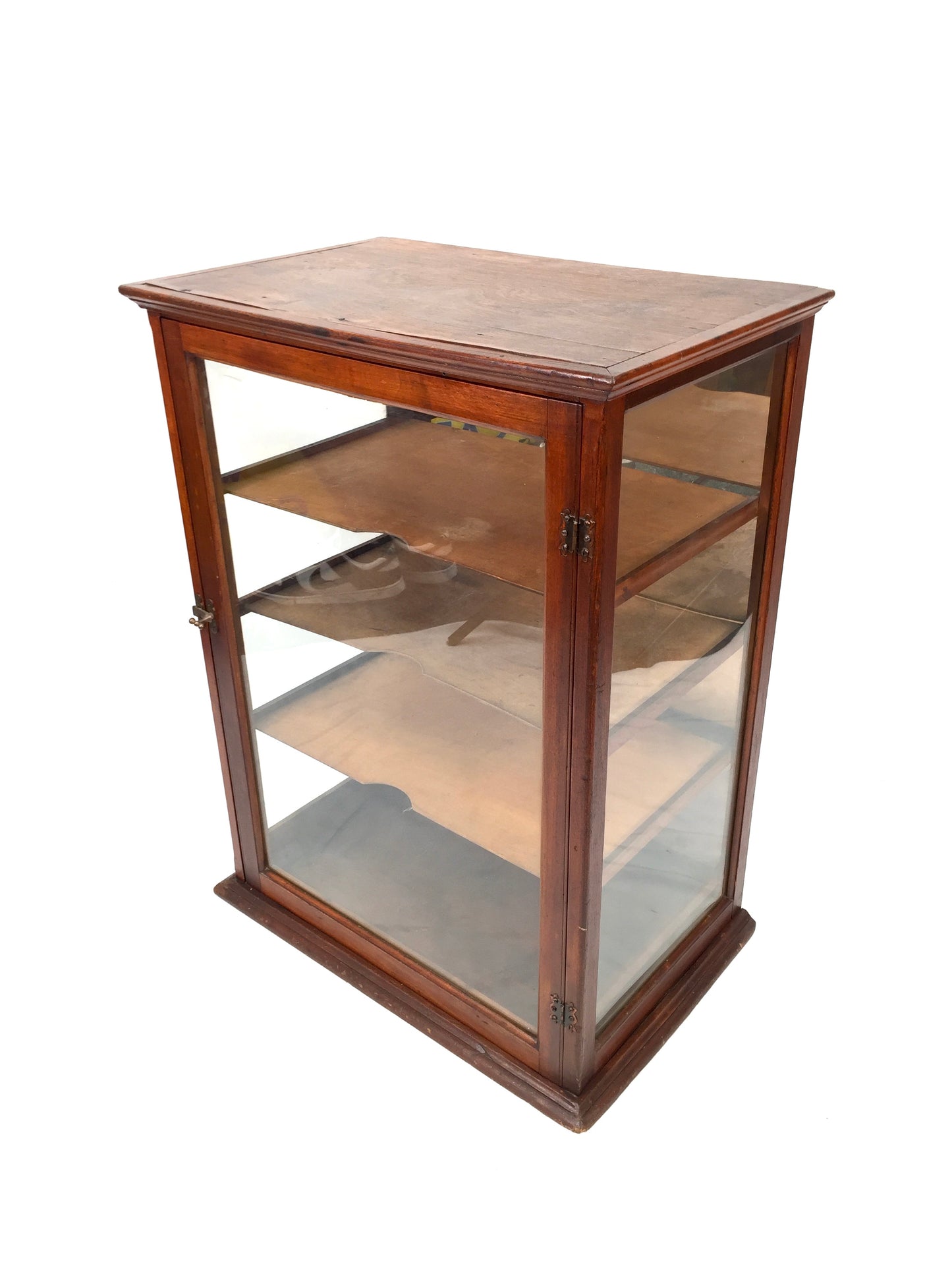 Antique Wooden & Glass Shop Counter Display Cabinet / Collectors Unit c.1930