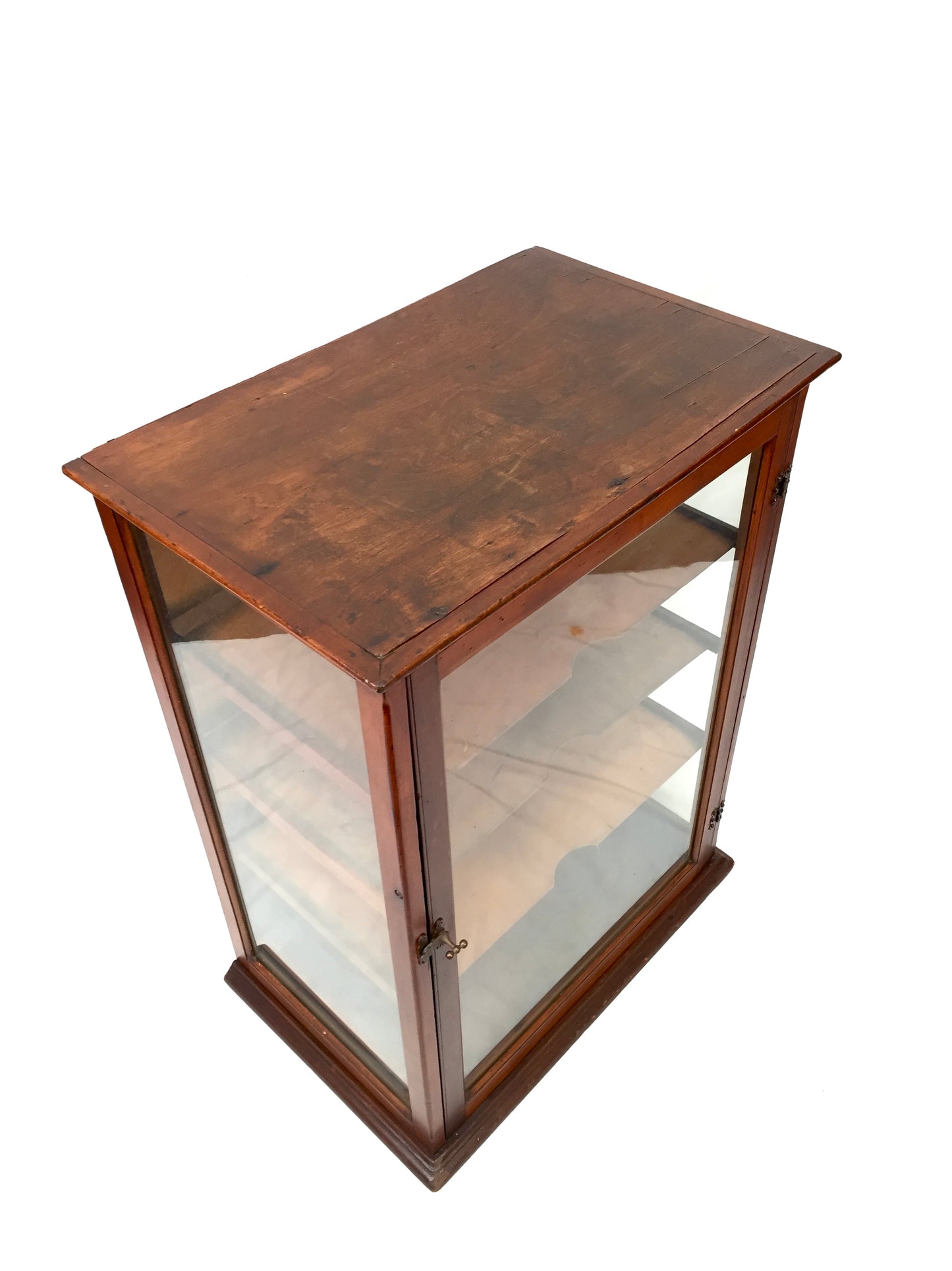 Antique Wooden & Glass Shop Counter Display Cabinet / Collectors Unit c.1930