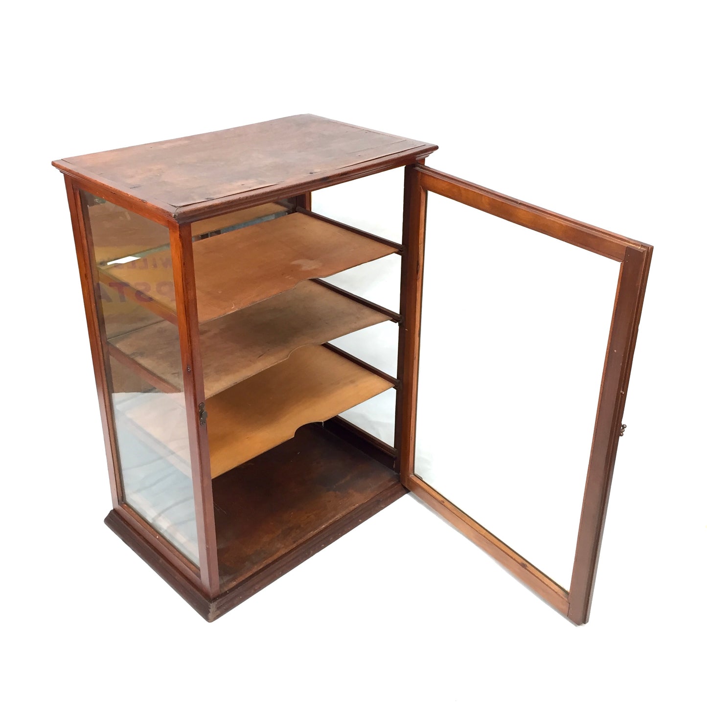 Antique Wooden & Glass Shop Counter Display Cabinet / Collectors Unit c.1930