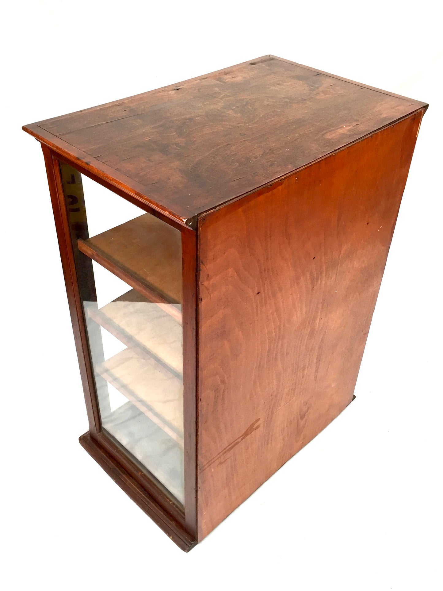 Antique Wooden & Glass Shop Counter Display Cabinet / Collectors Unit c.1930