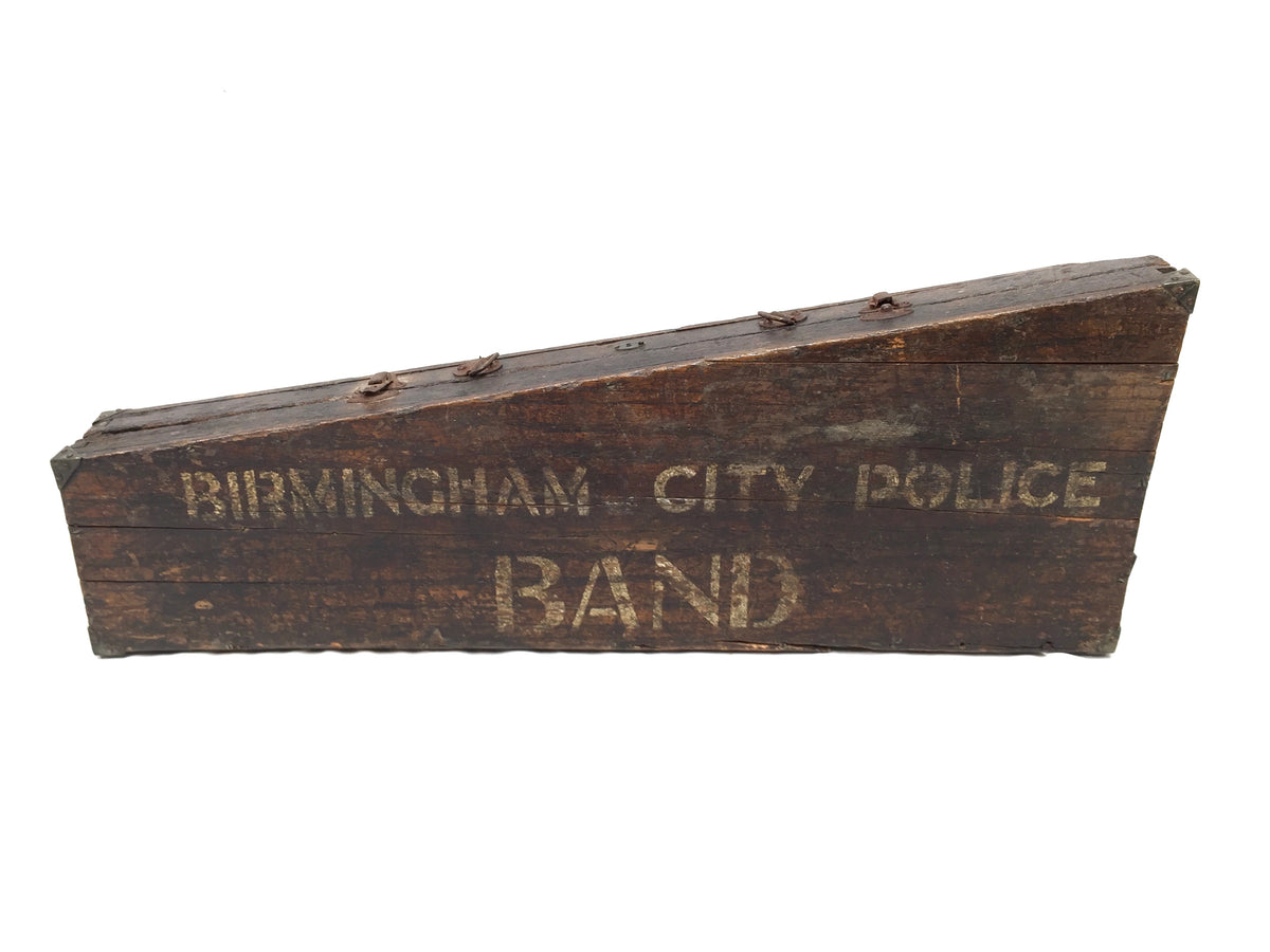 Antique Wooden Violin Case for the Birmingham City Brass Police Band c.1930