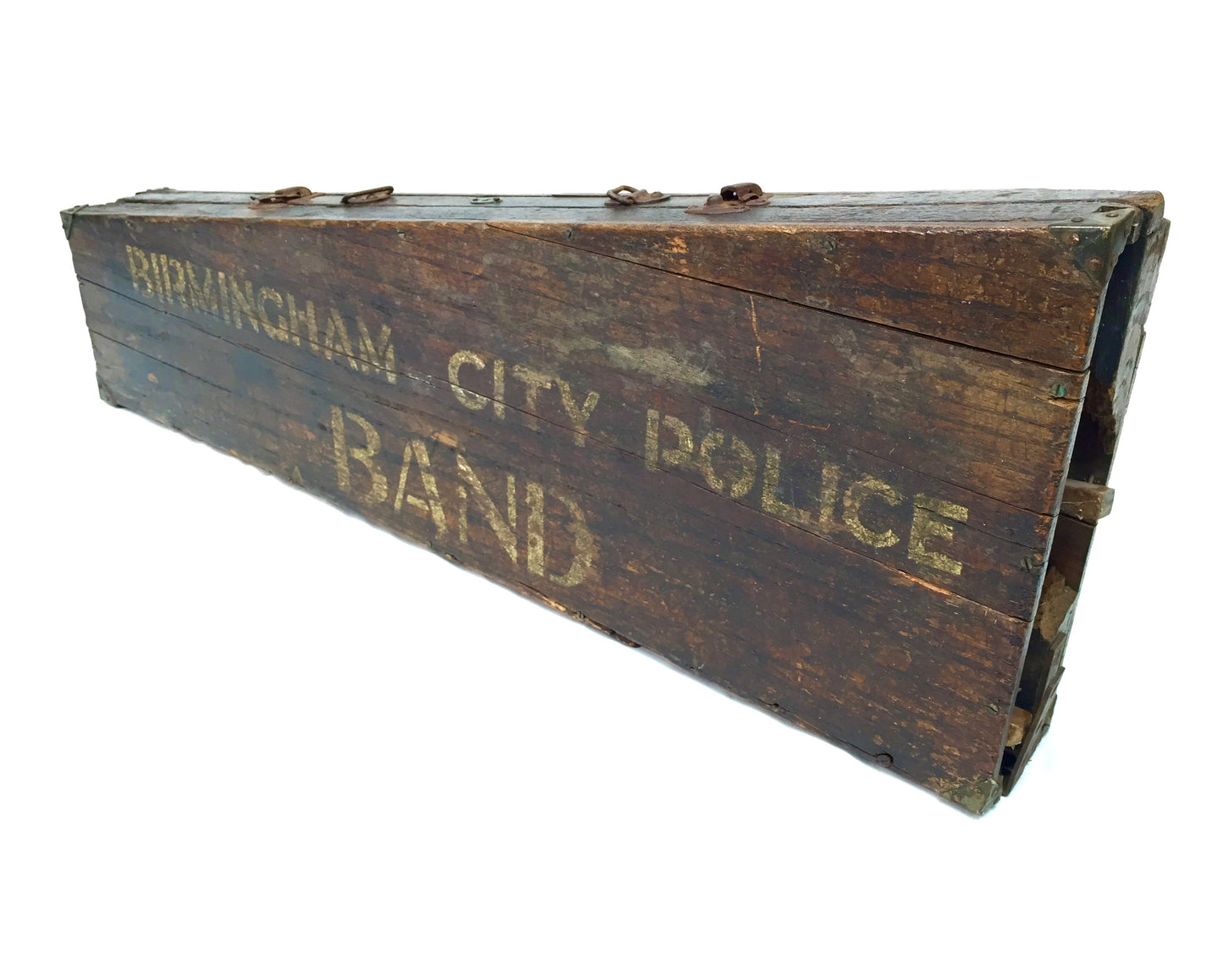 Antique Wooden Violin Case for the Birmingham City Brass Police Band c.1930