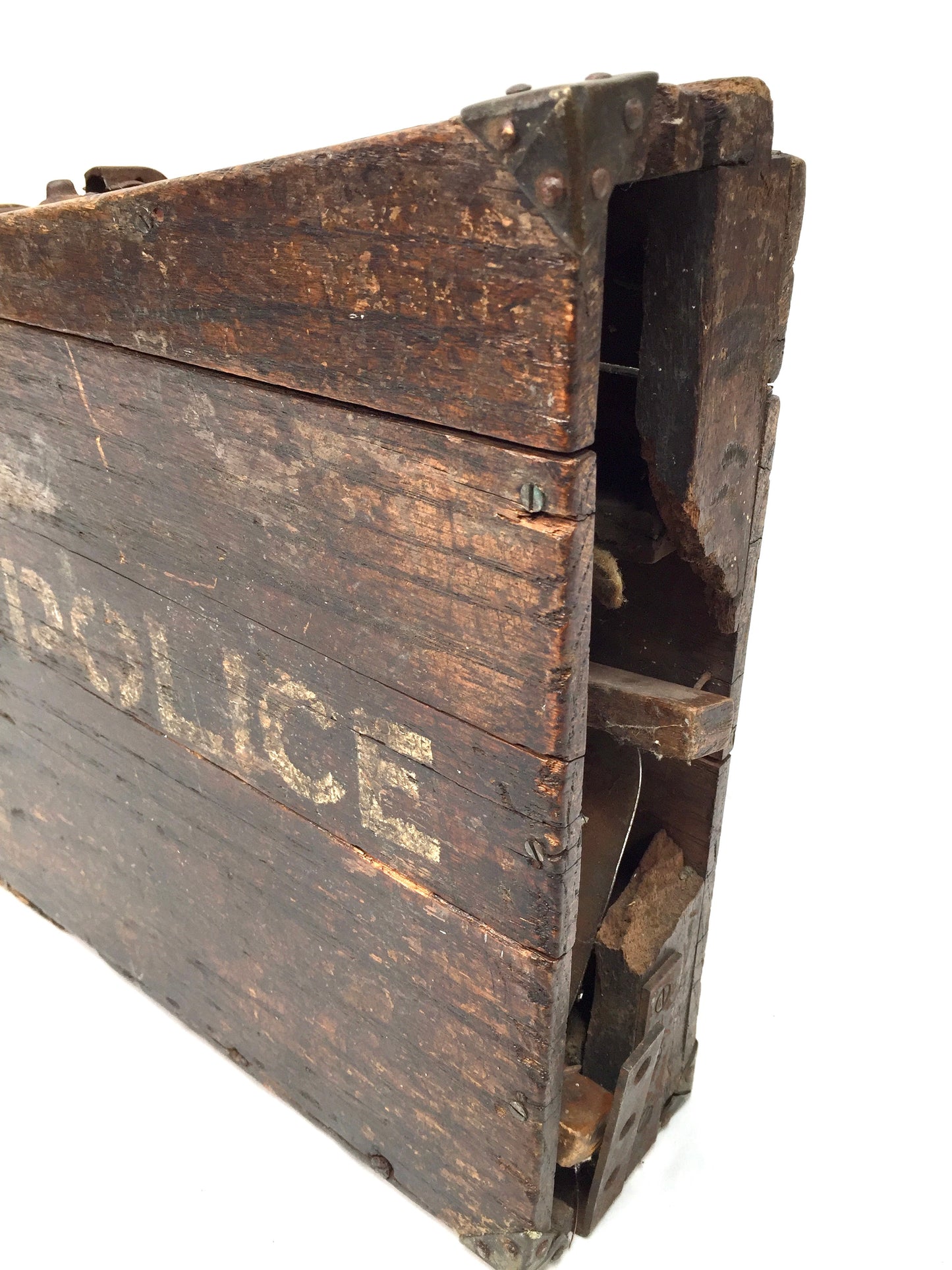 Antique Wooden Violin Case for the Birmingham City Brass Police Band c.1930