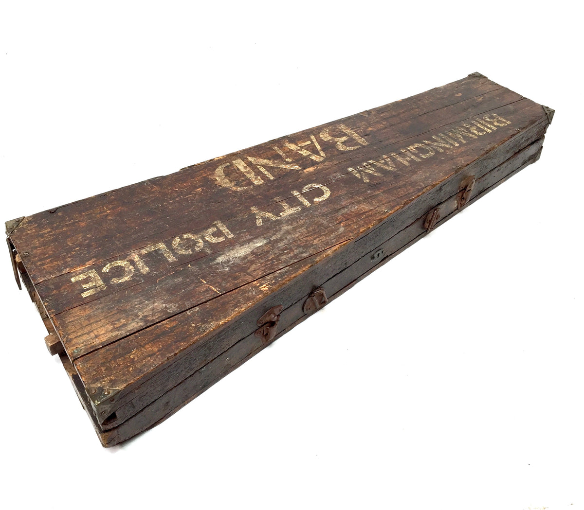 Antique Wooden Violin Case for the Birmingham City Brass Police Band c.1930