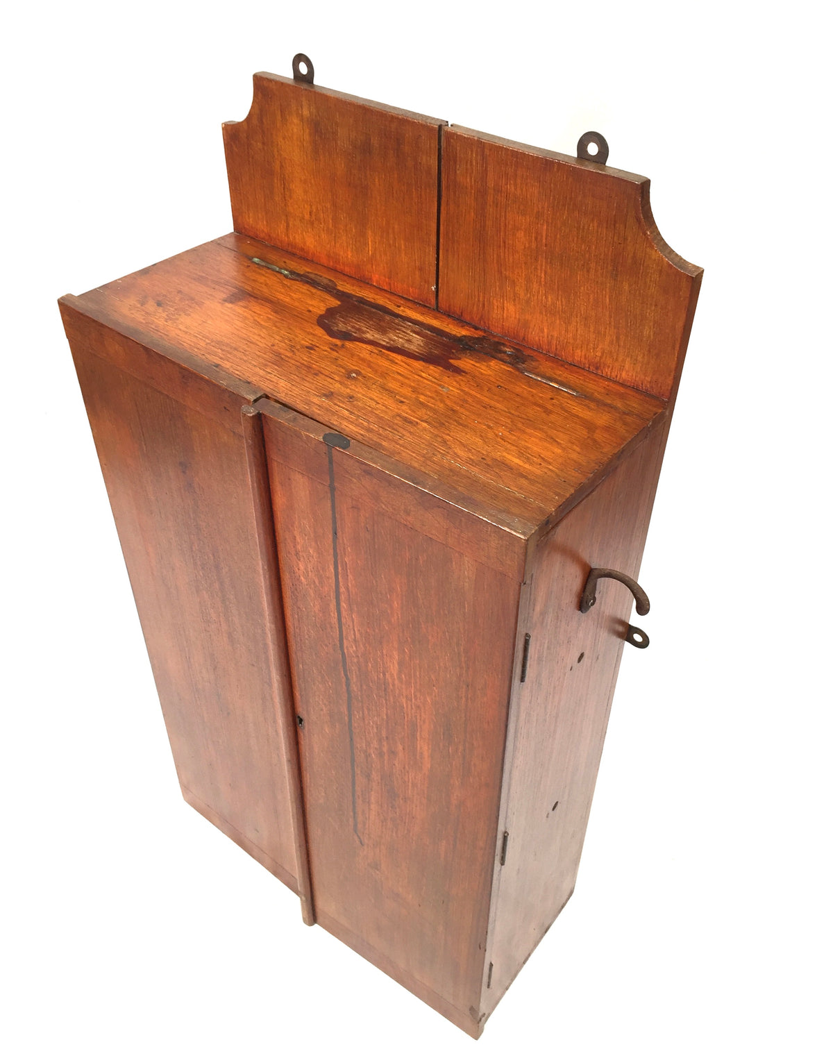 Antique Wooden Large Tool Cupboard Cabinet, Wall Hanging / Army and Navy Store