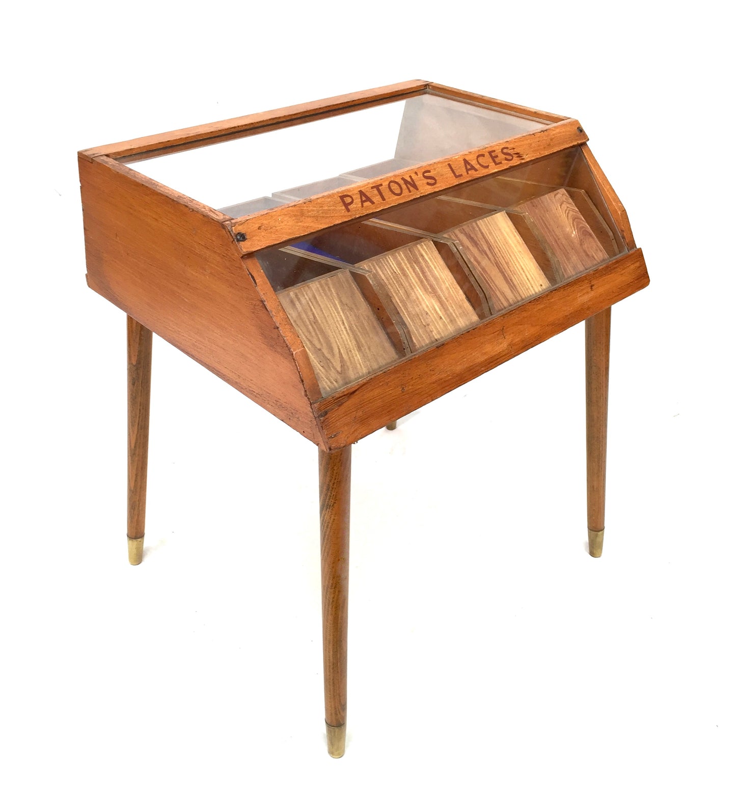 Antique Advertising - Paton's Laces Haberdashery Shop Counter Display Cabinet