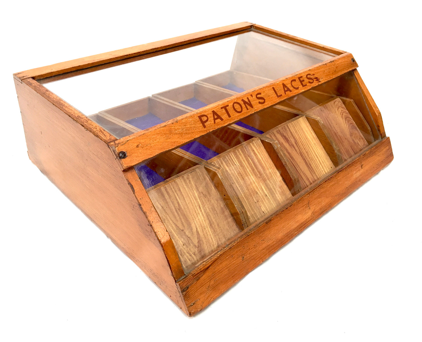 Antique Advertising - Paton's Laces Haberdashery Shop Counter Display Cabinet