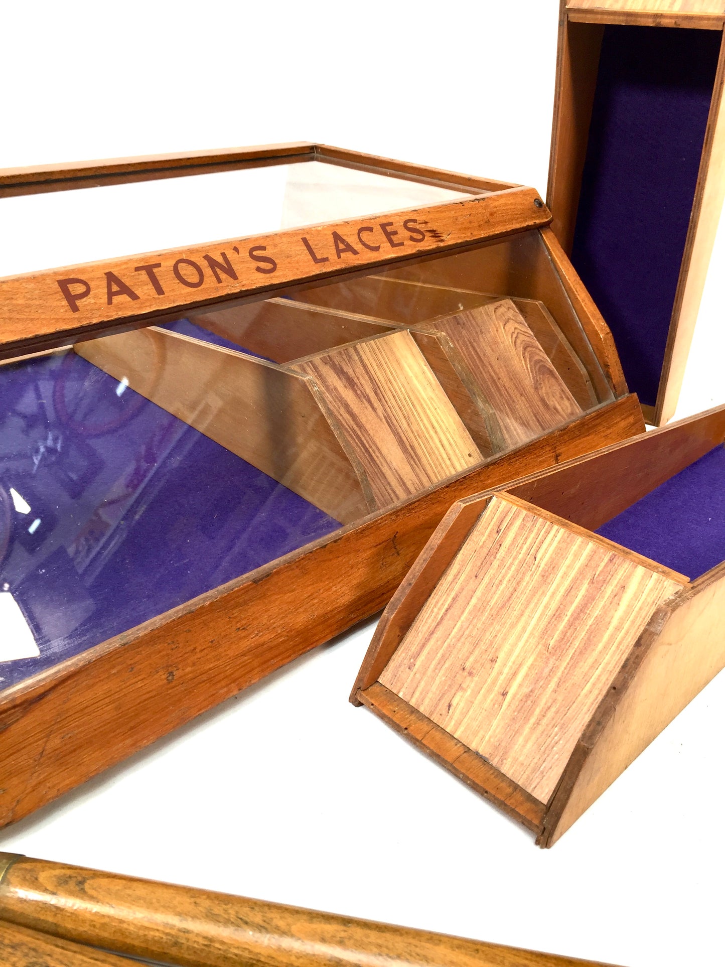 Antique Advertising - Paton's Laces Haberdashery Shop Counter Display Cabinet