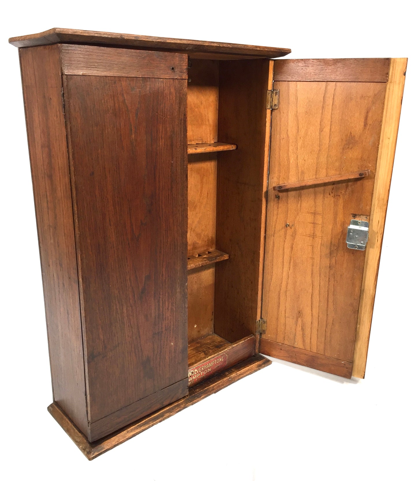 Antique Wooden Large Tool Cabinet / Toolbox by John Shaw and Sons c.1930