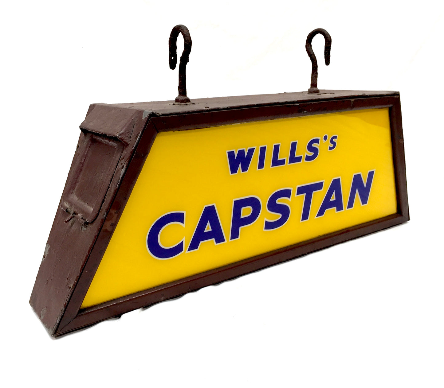 Antique Advertising - Wills's Capstan Illuminated Glass & Metal Lightbox Sign