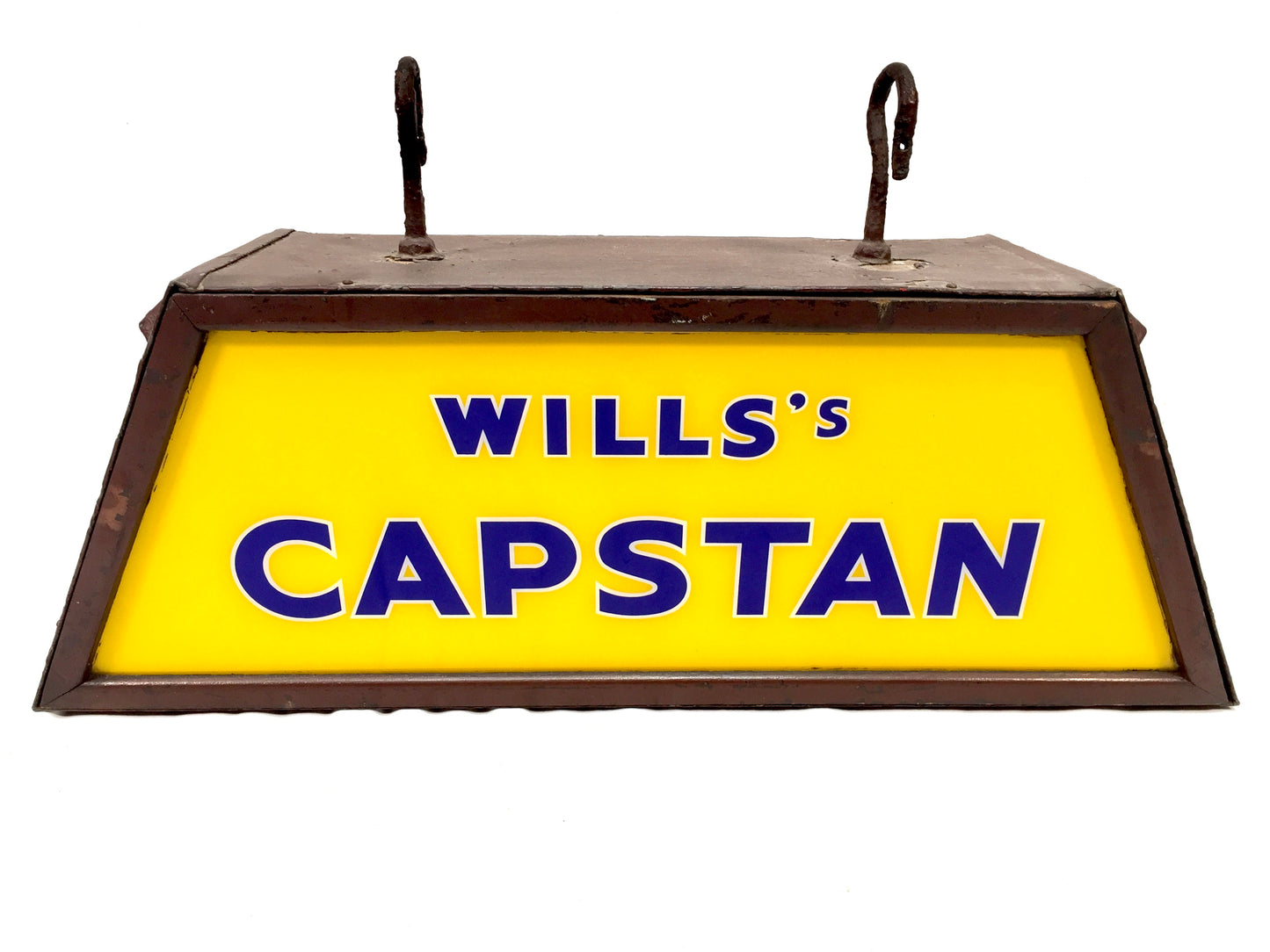 Antique Advertising - Wills's Capstan Illuminated Glass & Metal Lightbox Sign