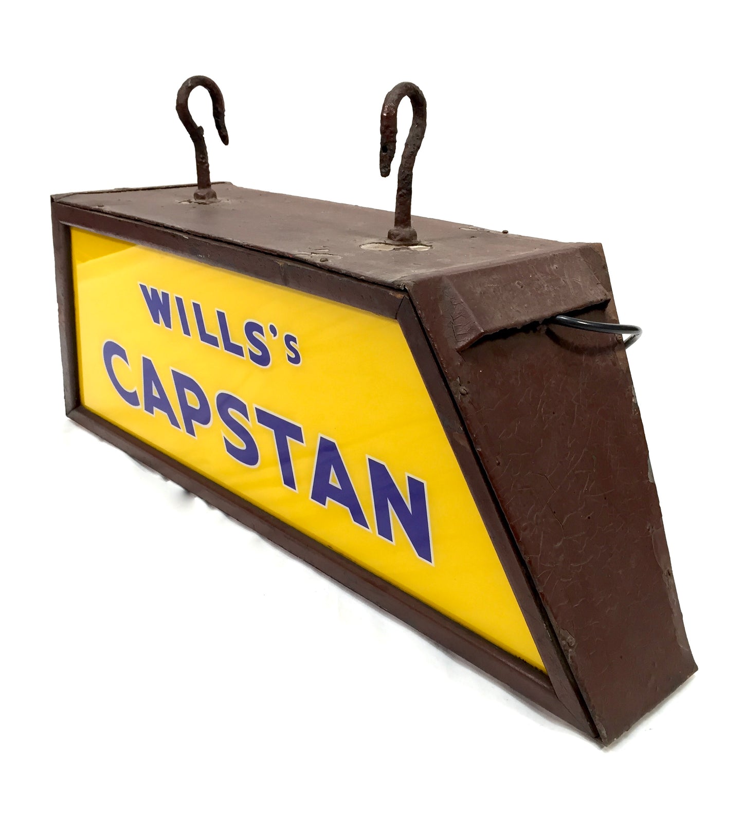 Antique Advertising - Wills's Capstan Illuminated Glass & Metal Lightbox Sign