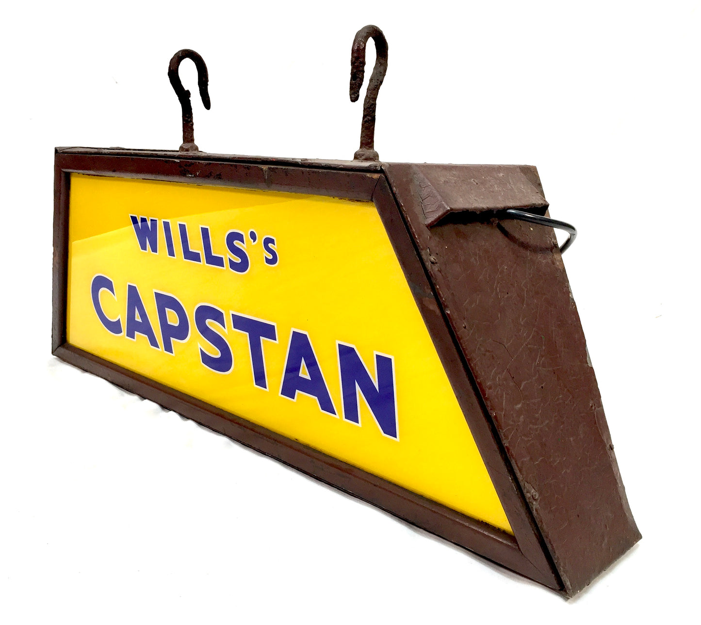 Antique Advertising - Wills's Capstan Illuminated Glass & Metal Lightbox Sign