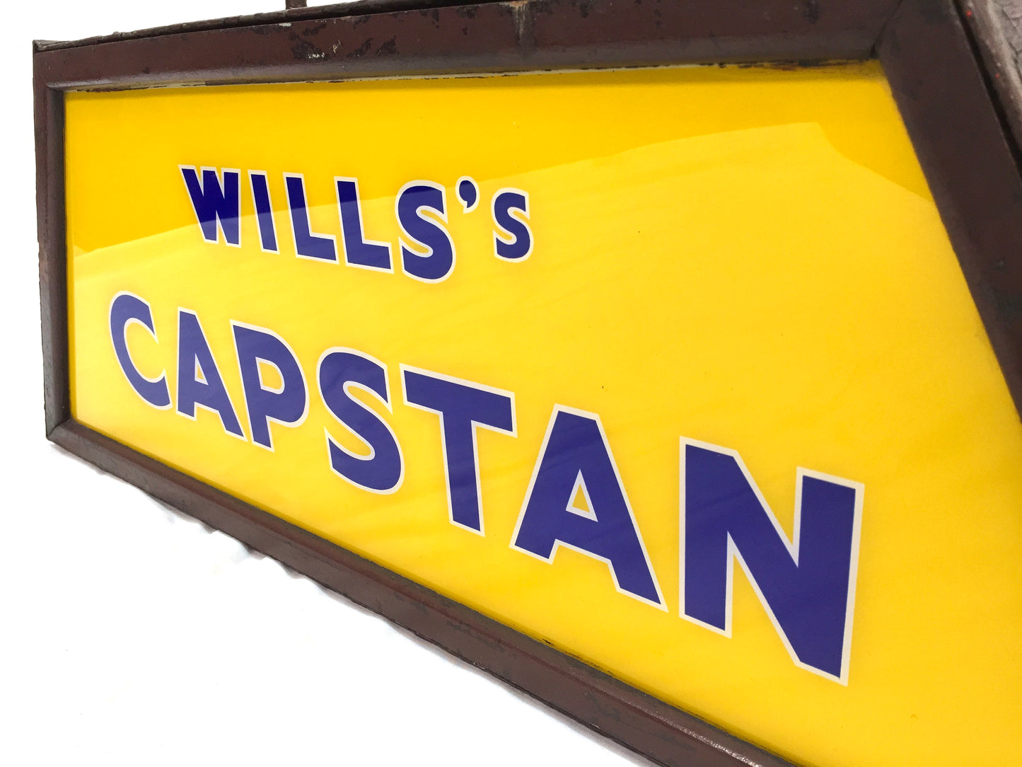 Antique Advertising - Wills's Capstan Illuminated Glass & Metal Lightbox Sign