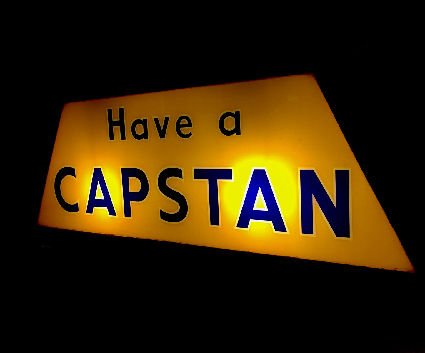 Antique Advertising - Wills's Capstan Illuminated Glass & Metal Lightbox Sign