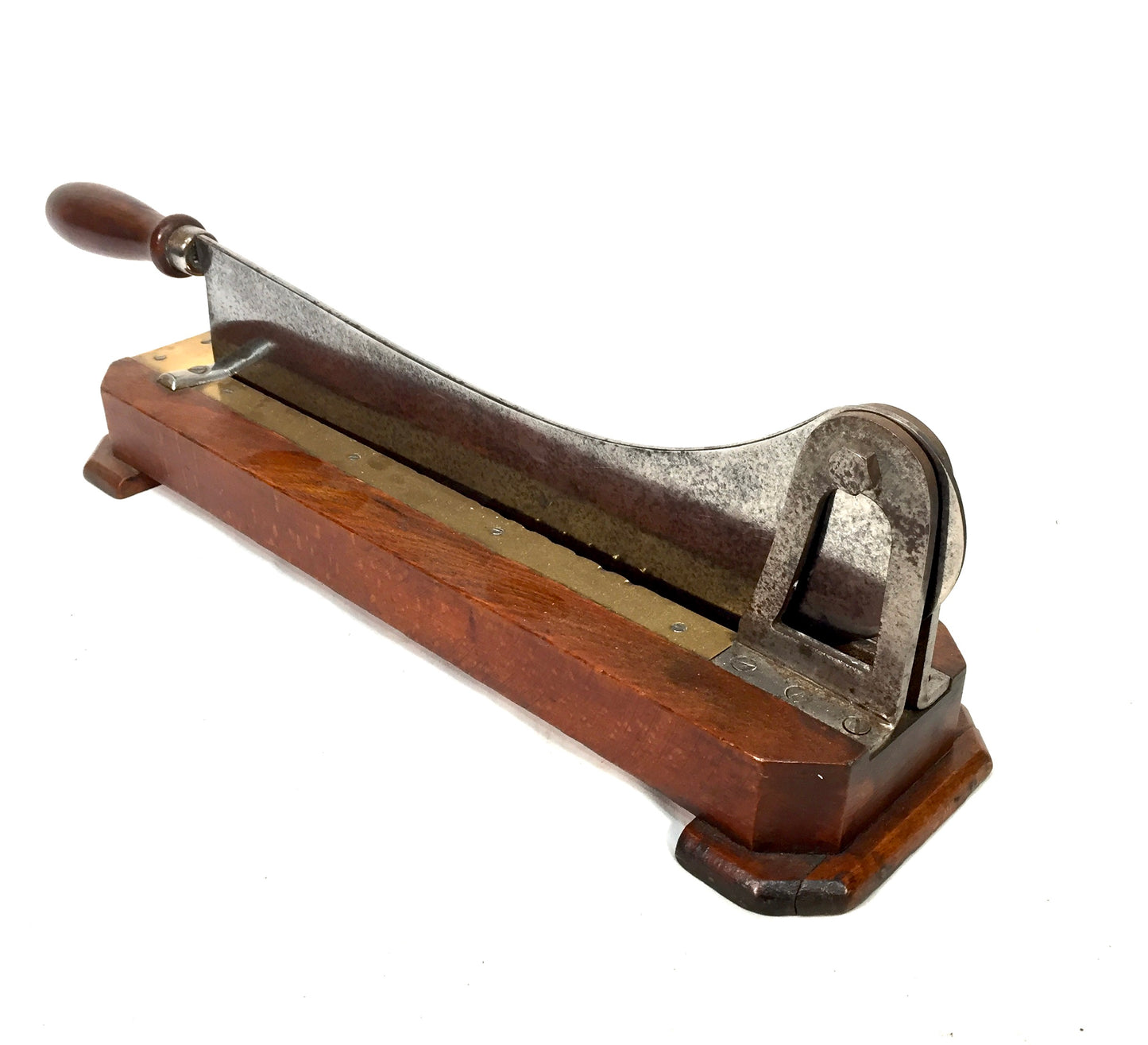 Antique Kitchenalia - Wooden Tabletop Baguette / Bread Loaf Slicer Cutter c.1940