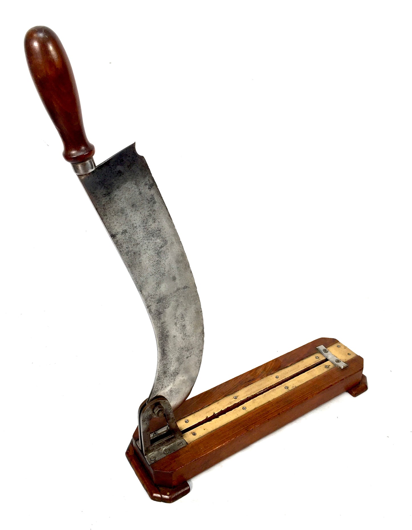 Antique Kitchenalia - Wooden Tabletop Baguette / Bread Loaf Slicer Cutter c.1940