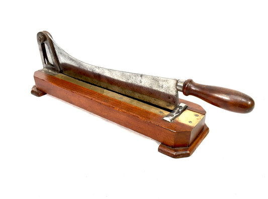 Antique Kitchenalia - Wooden Tabletop Baguette / Bread Loaf Slicer Cutter c.1940