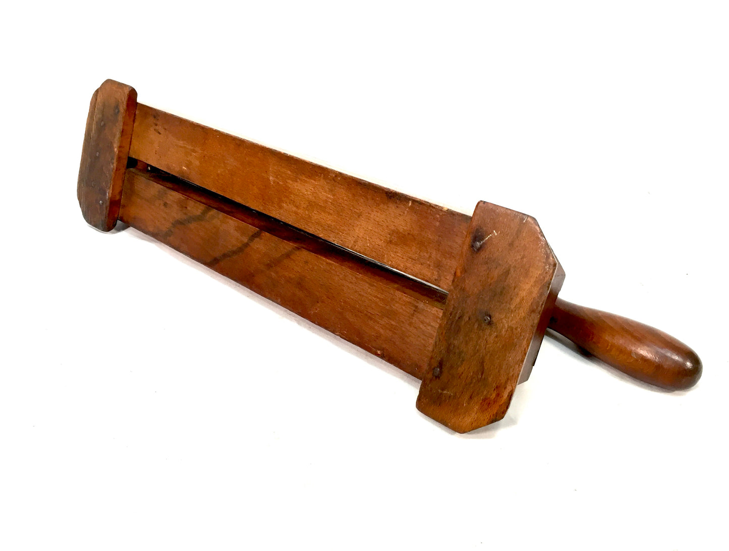 Antique Kitchenalia - Wooden Tabletop Baguette / Bread Loaf Slicer Cutter c.1940