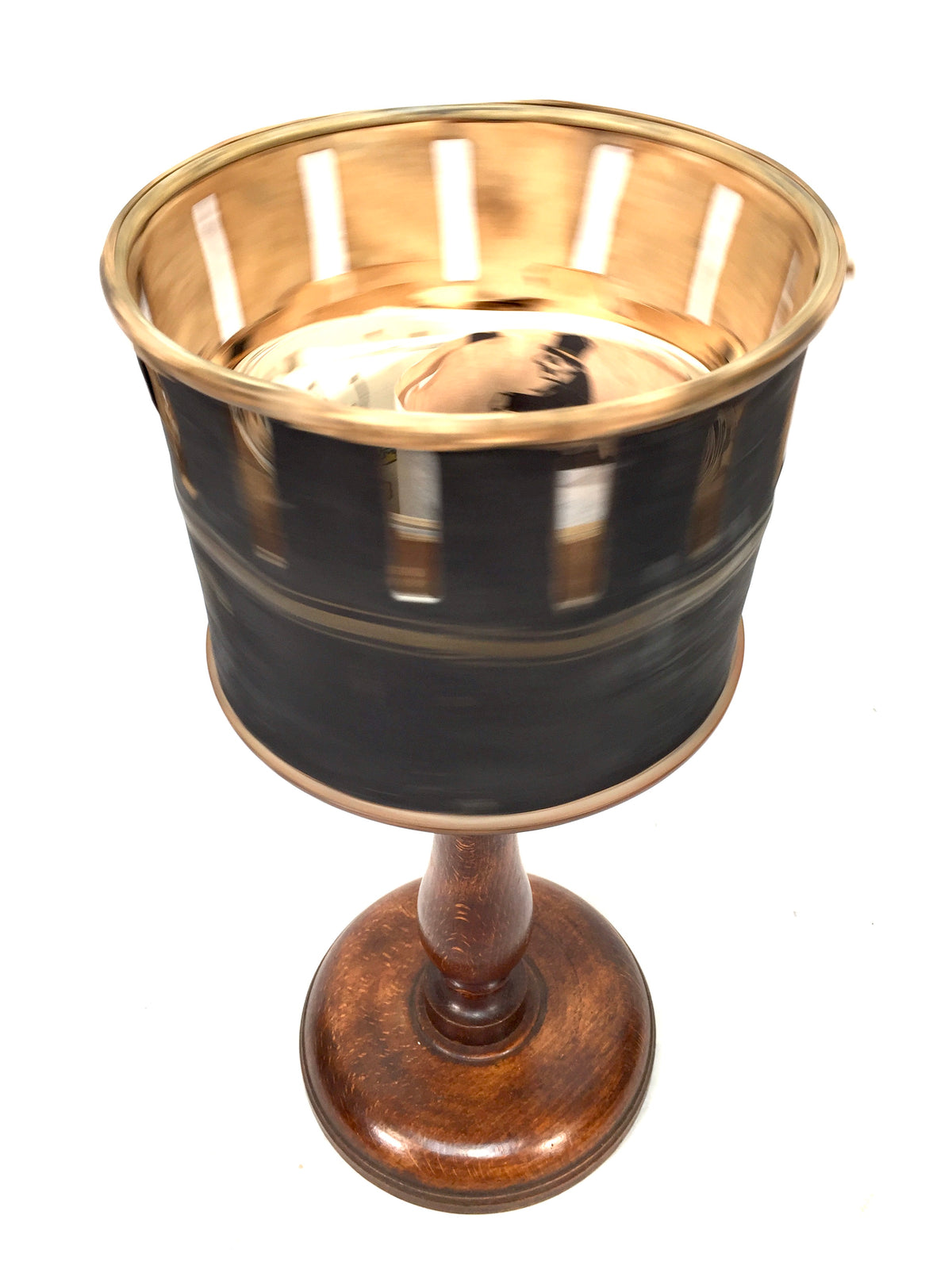 Antique Victorian Zoetrope / Wheel of Life with Viewing Image Strips. c.1870