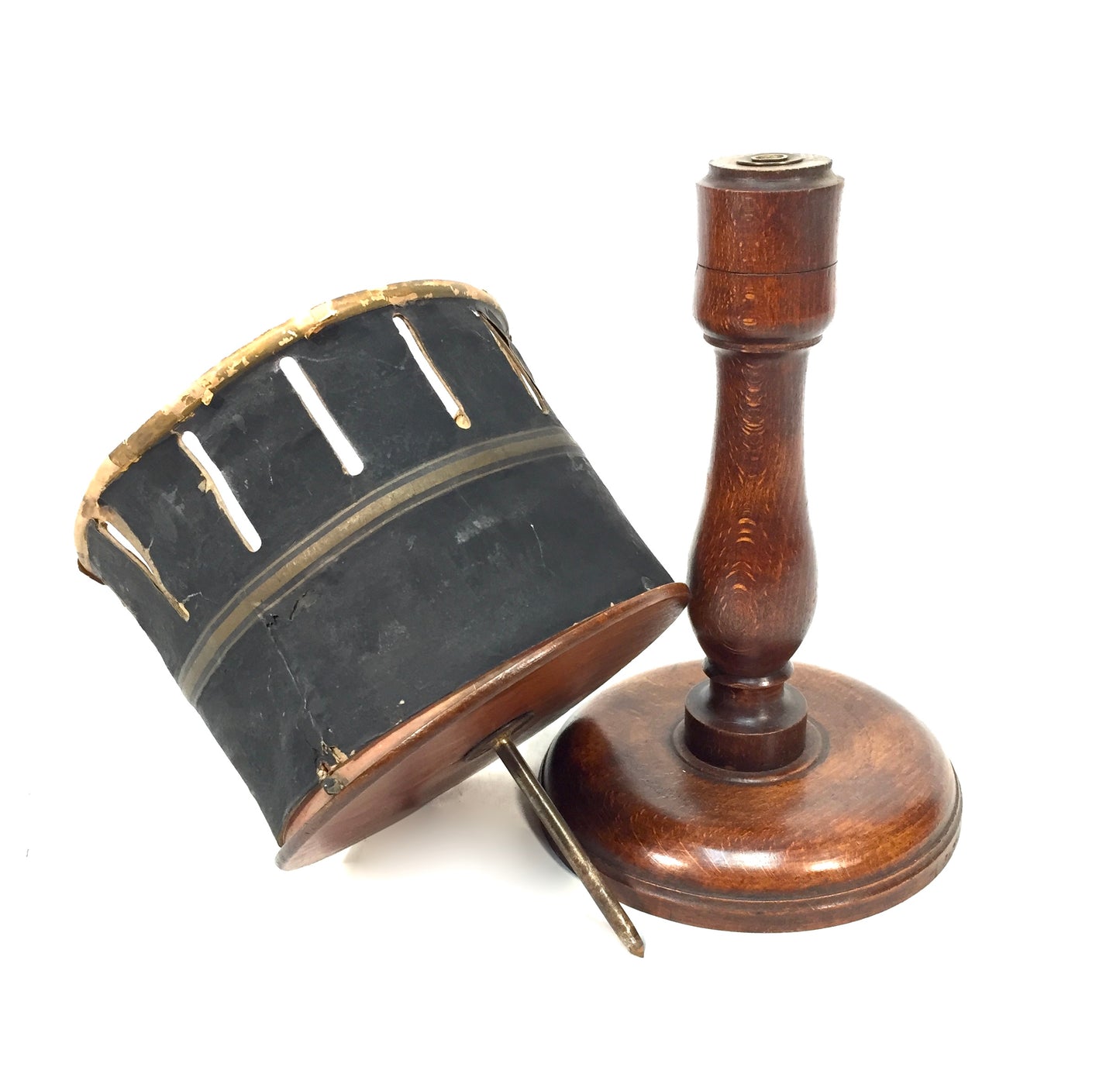 Antique Victorian Zoetrope / Wheel of Life with Viewing Image Strips. c.1870