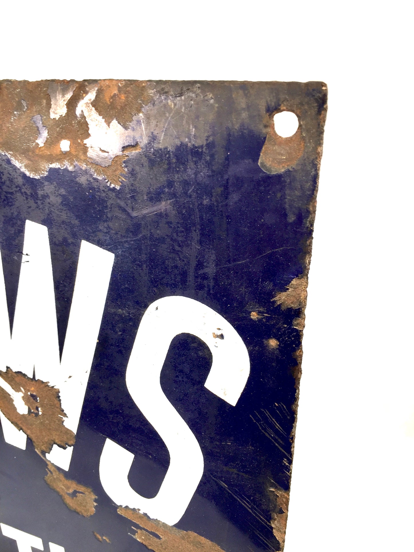 Antique Advertising - Wall Hanging News of the World Newspaper Enamel Sign c1930