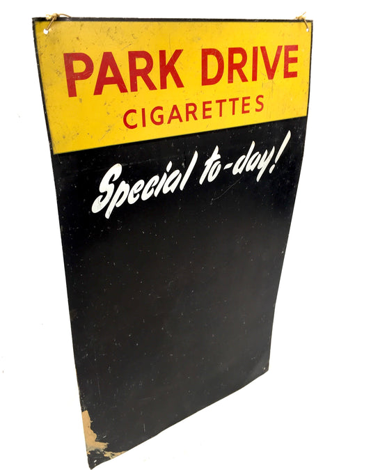 Antique Park Drive Cigarettes Specials Chalkboard Wall Mounted Advertising Sign