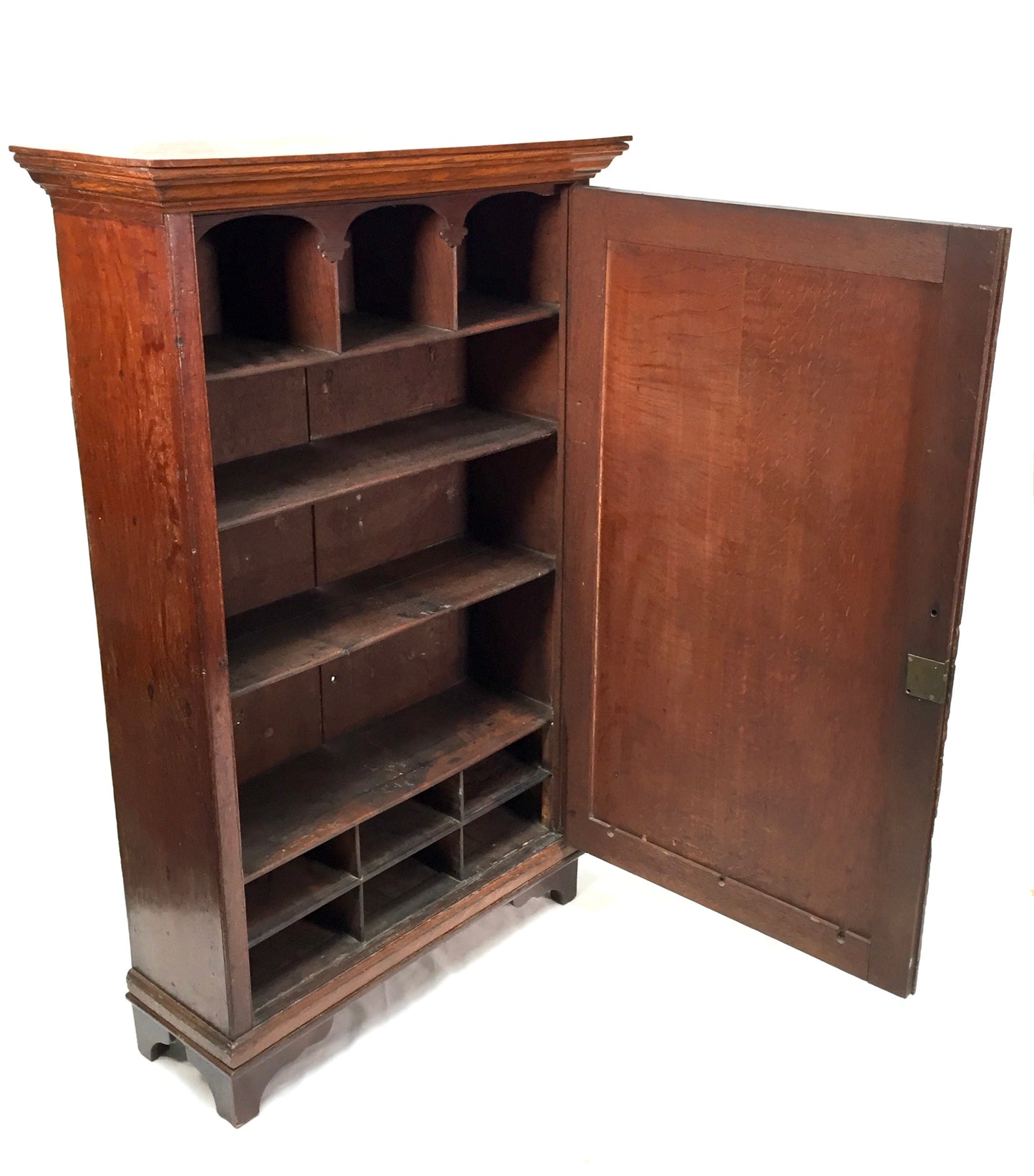 Antique Victorian Wooden Oak Floor Standing Cabinet / Storage Cupboard / Shelves