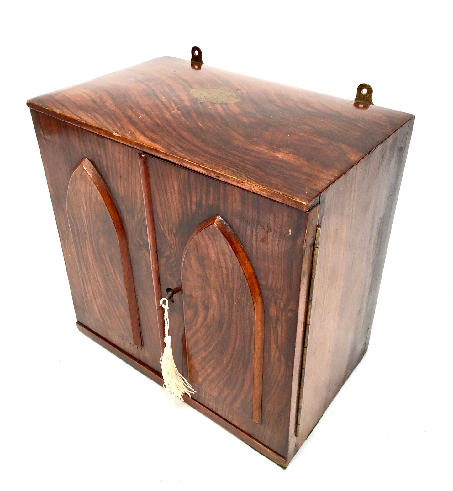 Antique Victorian Wooden Walnut Humidor Chest of Drawers Collectors Cabinet Box