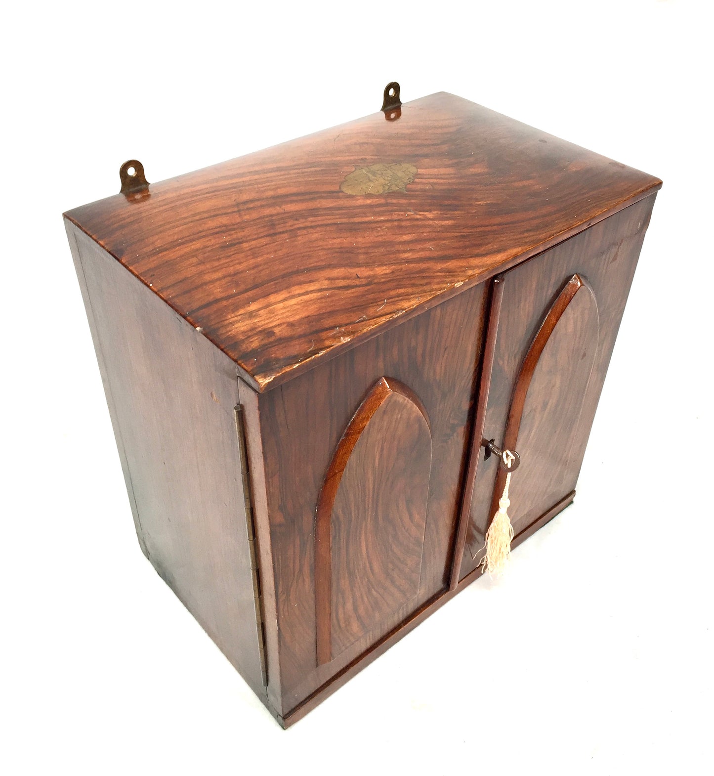 Antique Victorian Wooden Walnut Humidor Chest of Drawers Collectors Cabinet Box