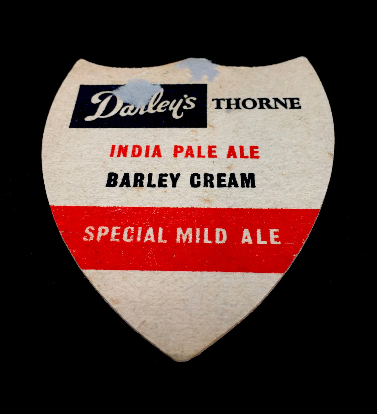 Antique Advertising - Collection of Six British Pub Beer Mat Coasters c.1950