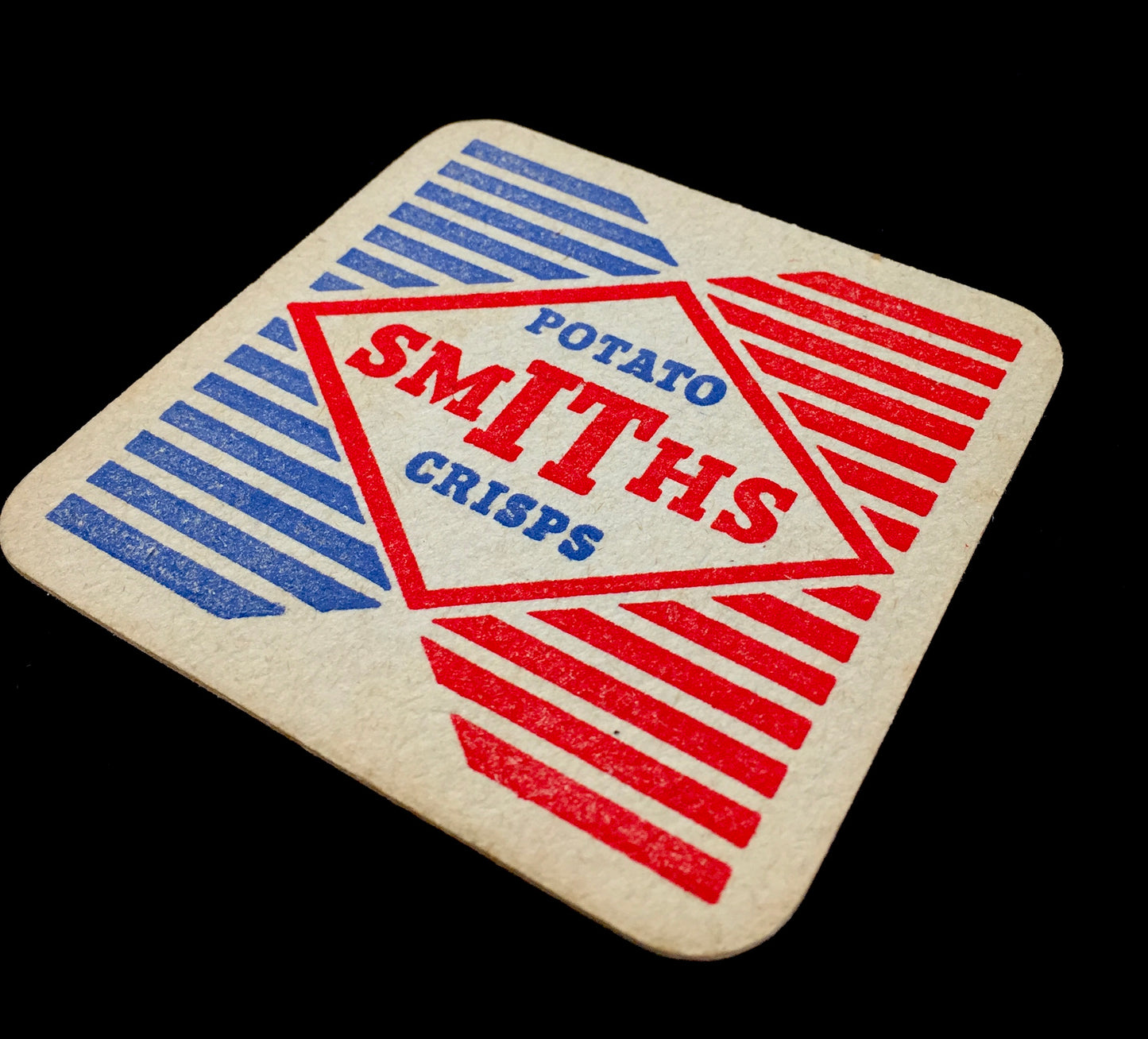 Antique Advertising - Collection of Six British Pub Beer Mat Coasters c.1950