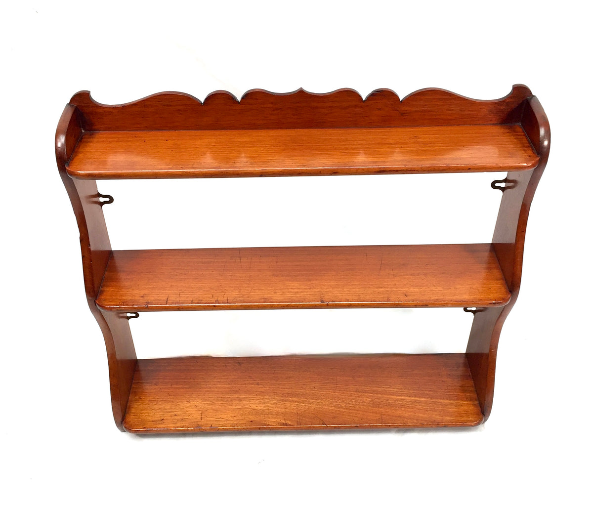 Antique Wooden Hand Carved Arts & Crafts Wall Hanging Display Shelf c1930
