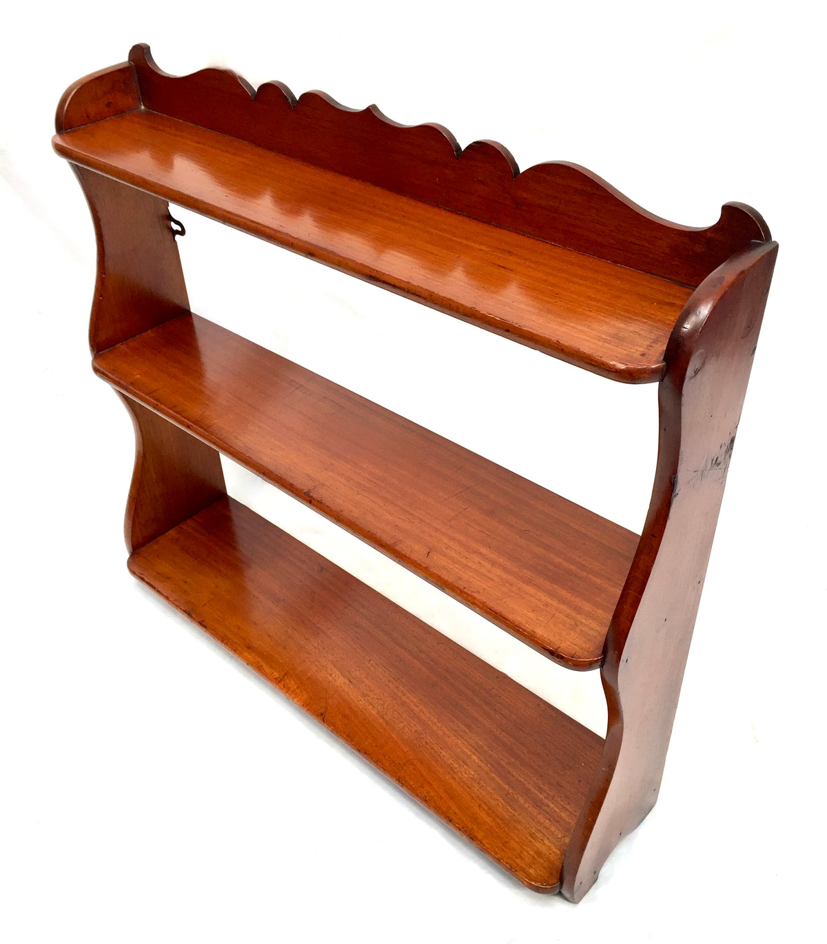 Antique Wooden Hand Carved Arts & Crafts Wall Hanging Display Shelf c1930