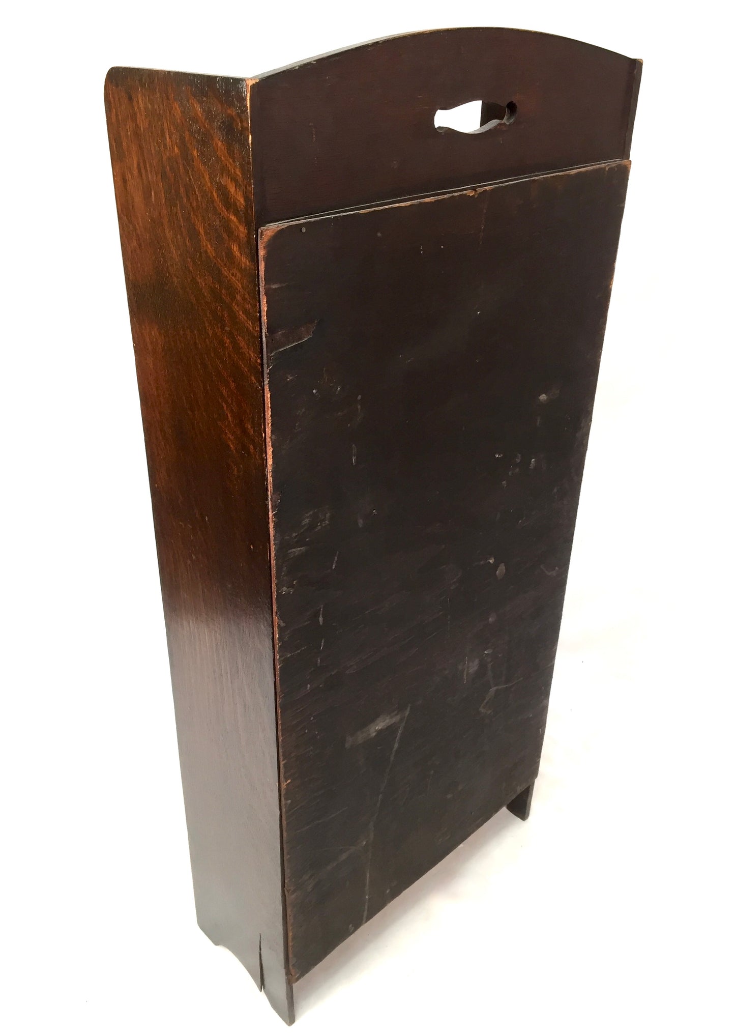 Antique Wooden Oak & Glazed Bookcase / Book Shelf Display Freestanding c.1930
