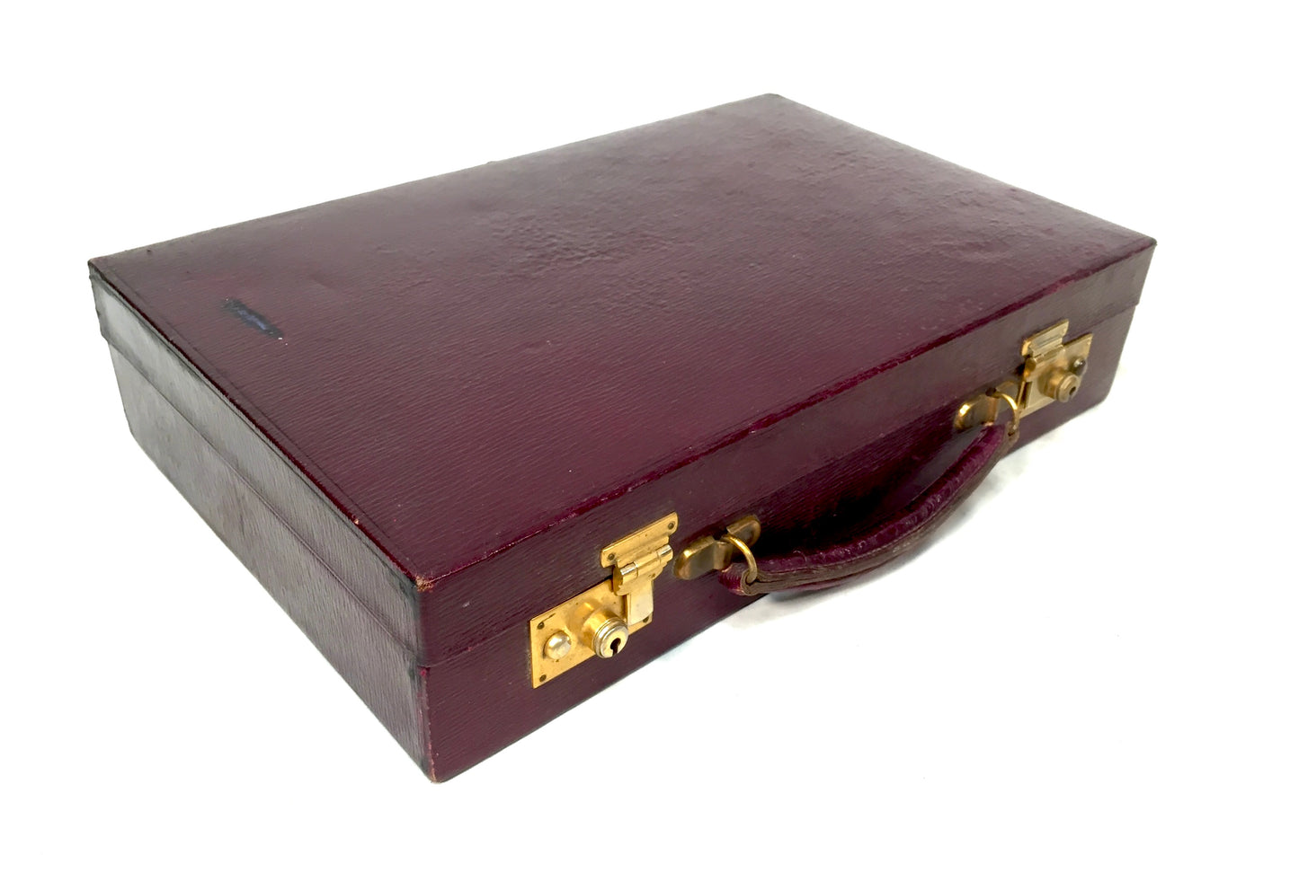 Antique Ladies Leather Travel Writing Box / Briefcase / Bag & Contents c.1930