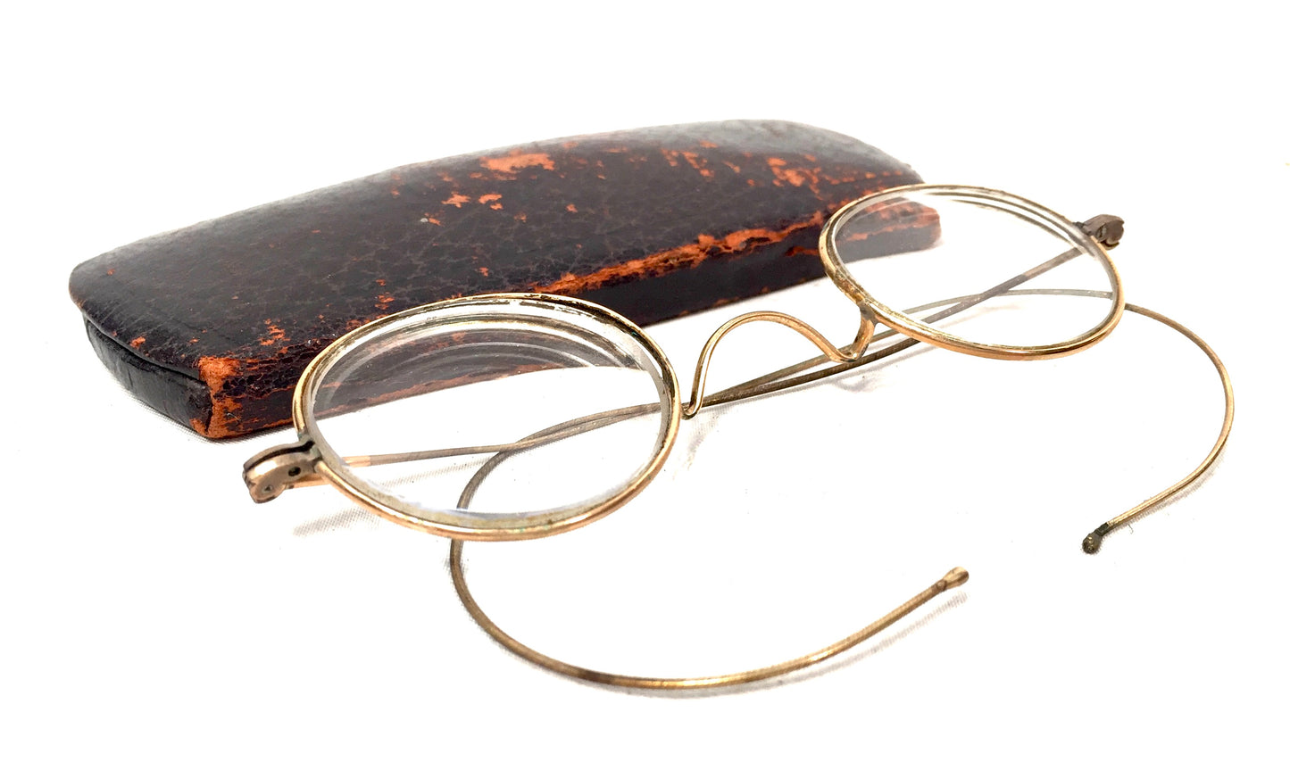 Antique Glasses by Dixey Optician of London with Original Case - Vintage Fashion