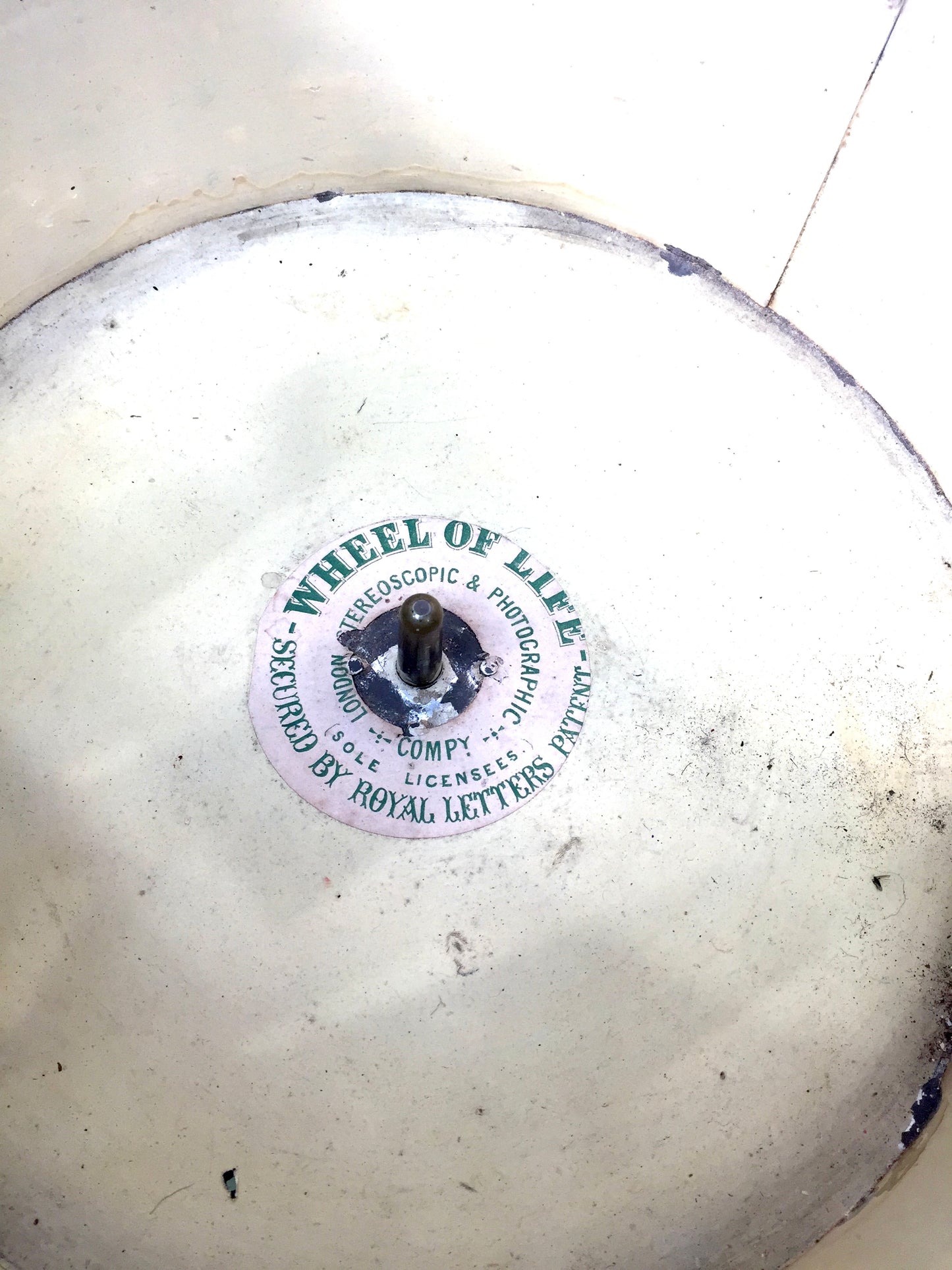 Antique Victorian Zoetrope / Wheel of Life with Viewing Image Strips. c.1870