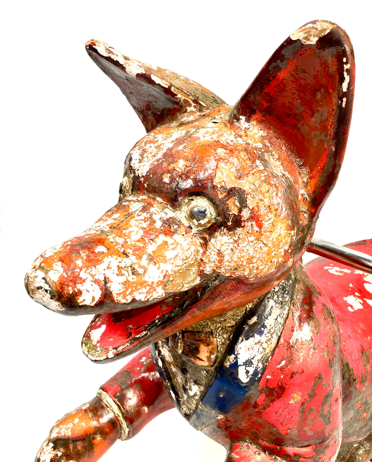 Antique Hand Painted Salvaged Fairground Ride Carousel Sit on Basil Brush Fox