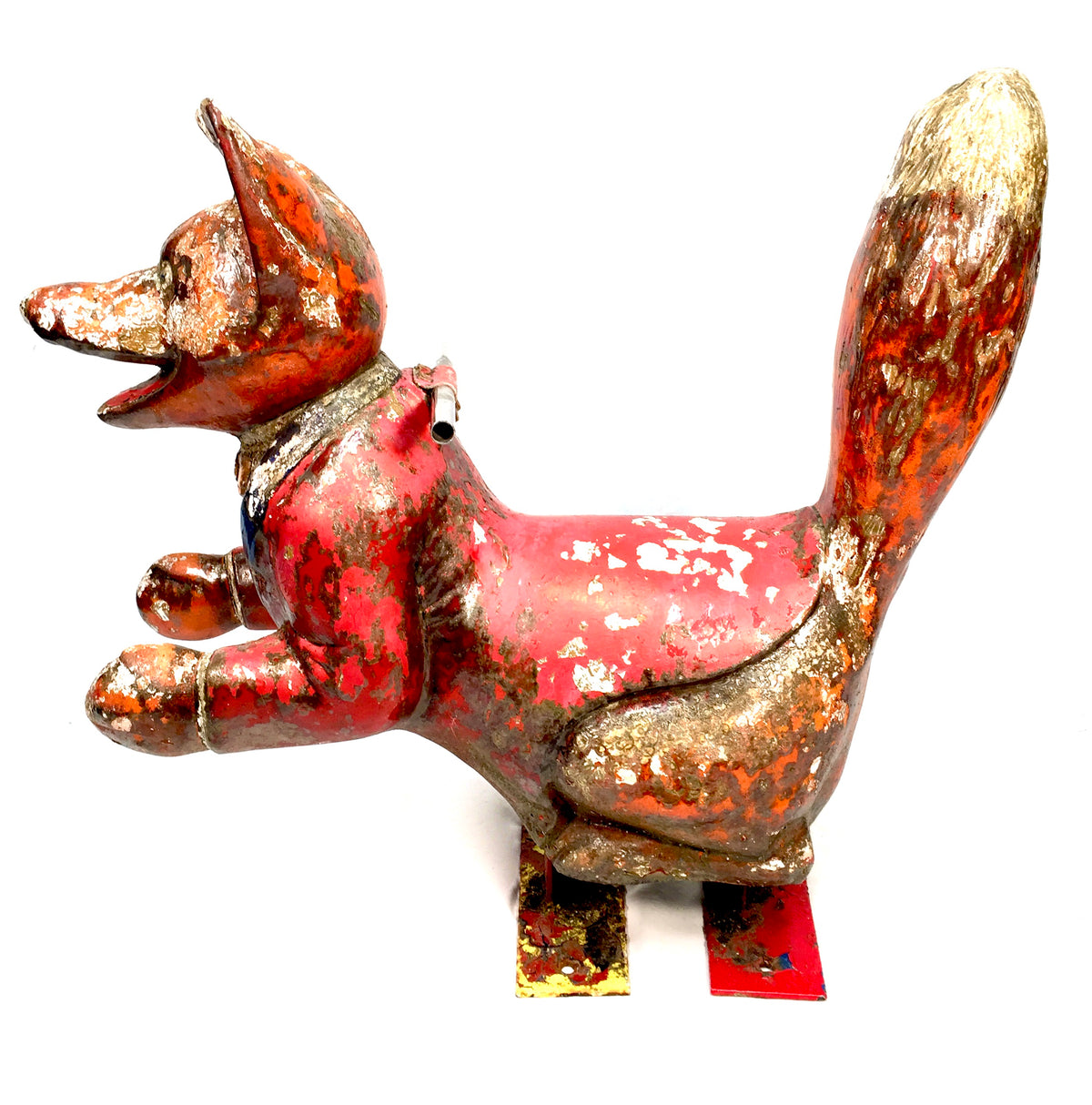 Antique Hand Painted Salvaged Fairground Ride Carousel Sit on Basil Brush Fox
