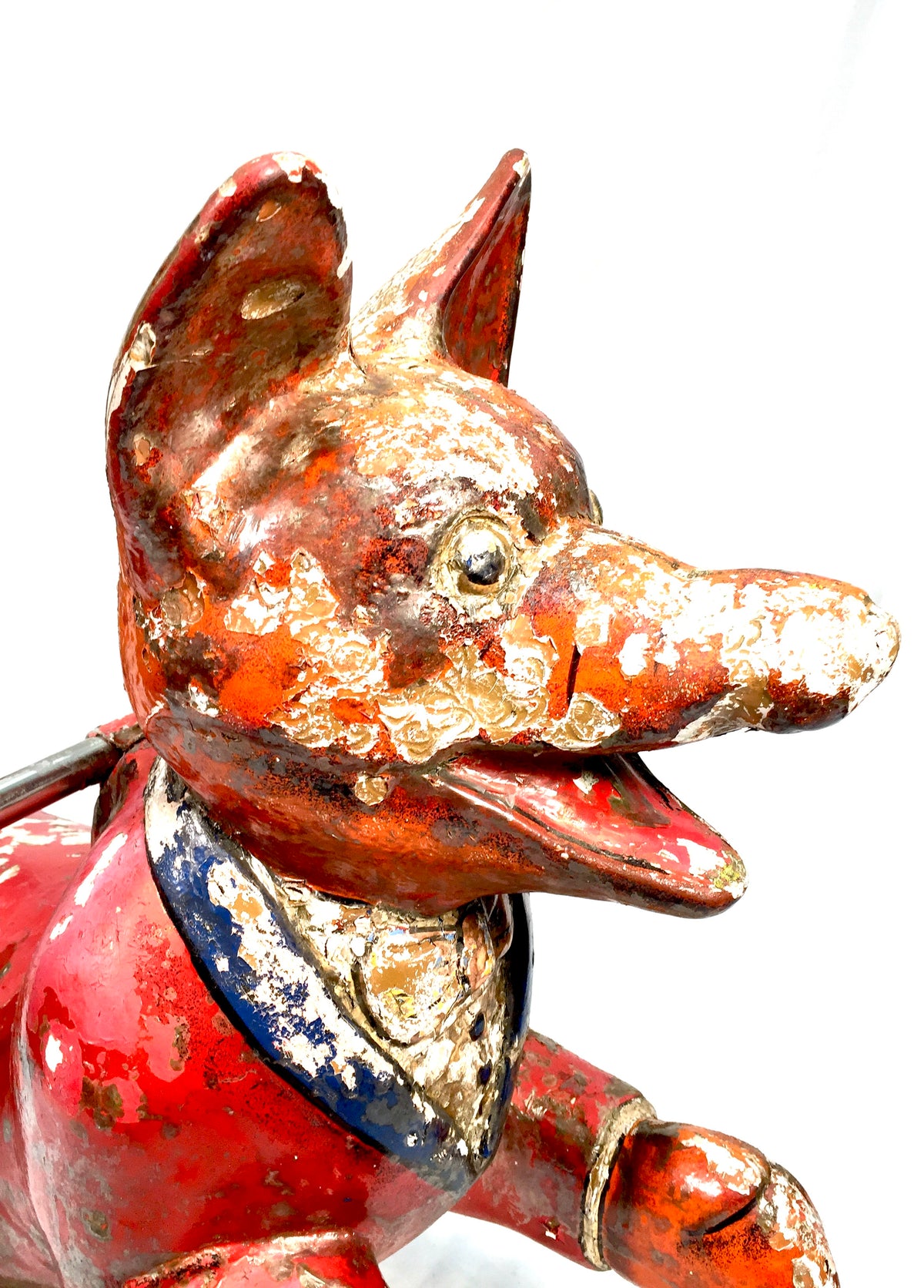 Antique Hand Painted Salvaged Fairground Ride Carousel Sit on Basil Brush Fox