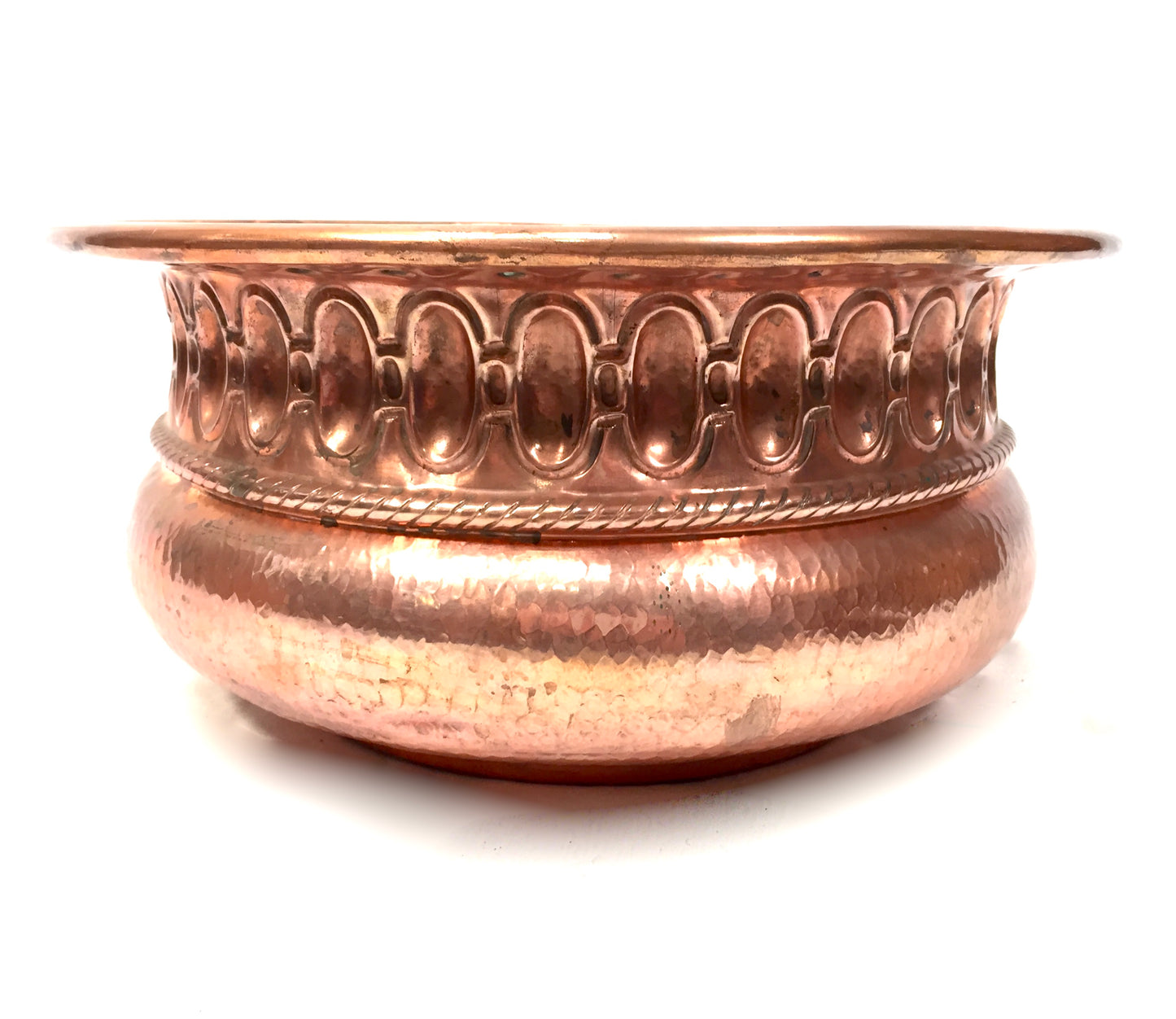 Antique Large Art Nouveau Copper Planter / Plant Pot / Jardiniere Arts & Crafts